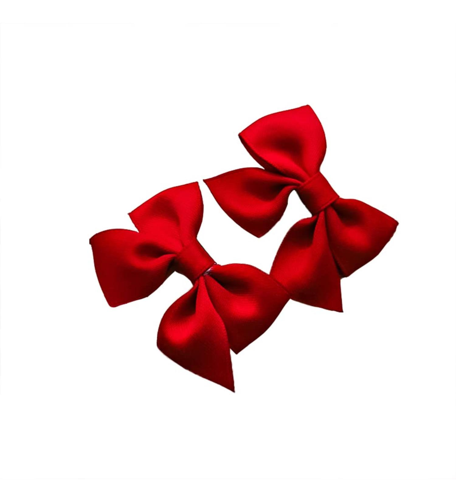 Red Bow Hair Clips for Little Girls - Cute Accessories (2pcs) - Buy Online on SooperMarket.com