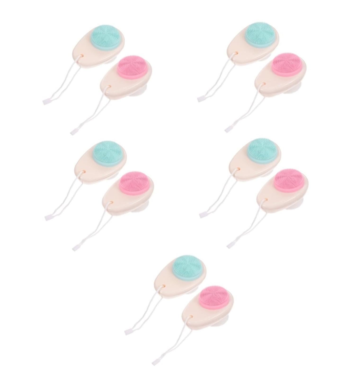 FRCOLOR Pack of 10 Double-Sided Facial Cleansing Brush Tool for Facial Cleansing Face Scrub Exfoliating Face Wash Makeup Remover Bathroom Supply Face Washer - Buy Online on SooperMarket.com