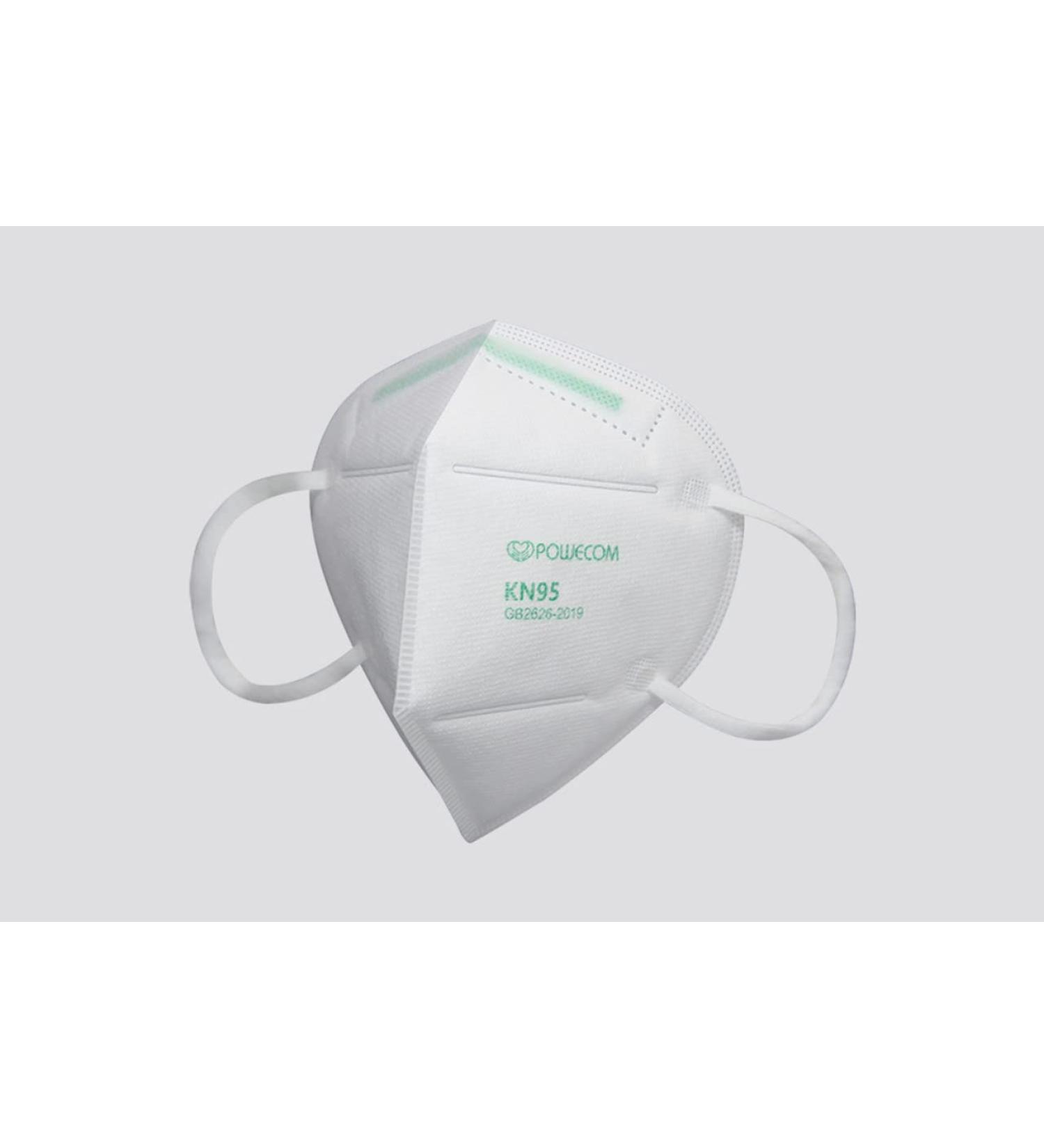 POWECOM KN95 Face Mask 10-Pack - 95% Filtration, Comfortable Ear Loops, Lightweight Design - Buy Online on SooperMarket.com