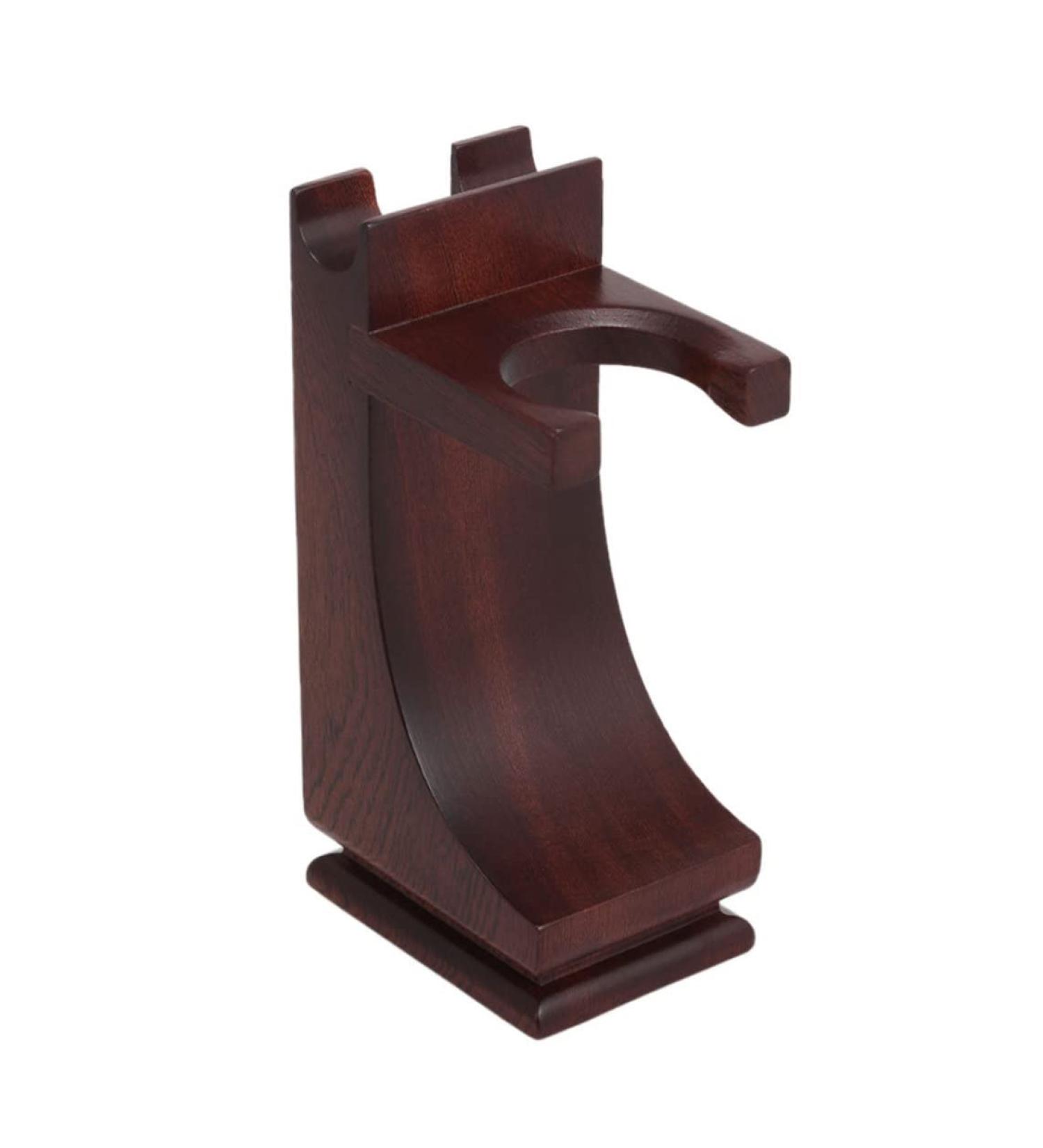 Premium Shaving Brush Stand - Wooden Holder with Non-Slip Base for Razors & Brushes | International Shipping - Buy Online on SooperMarket.com