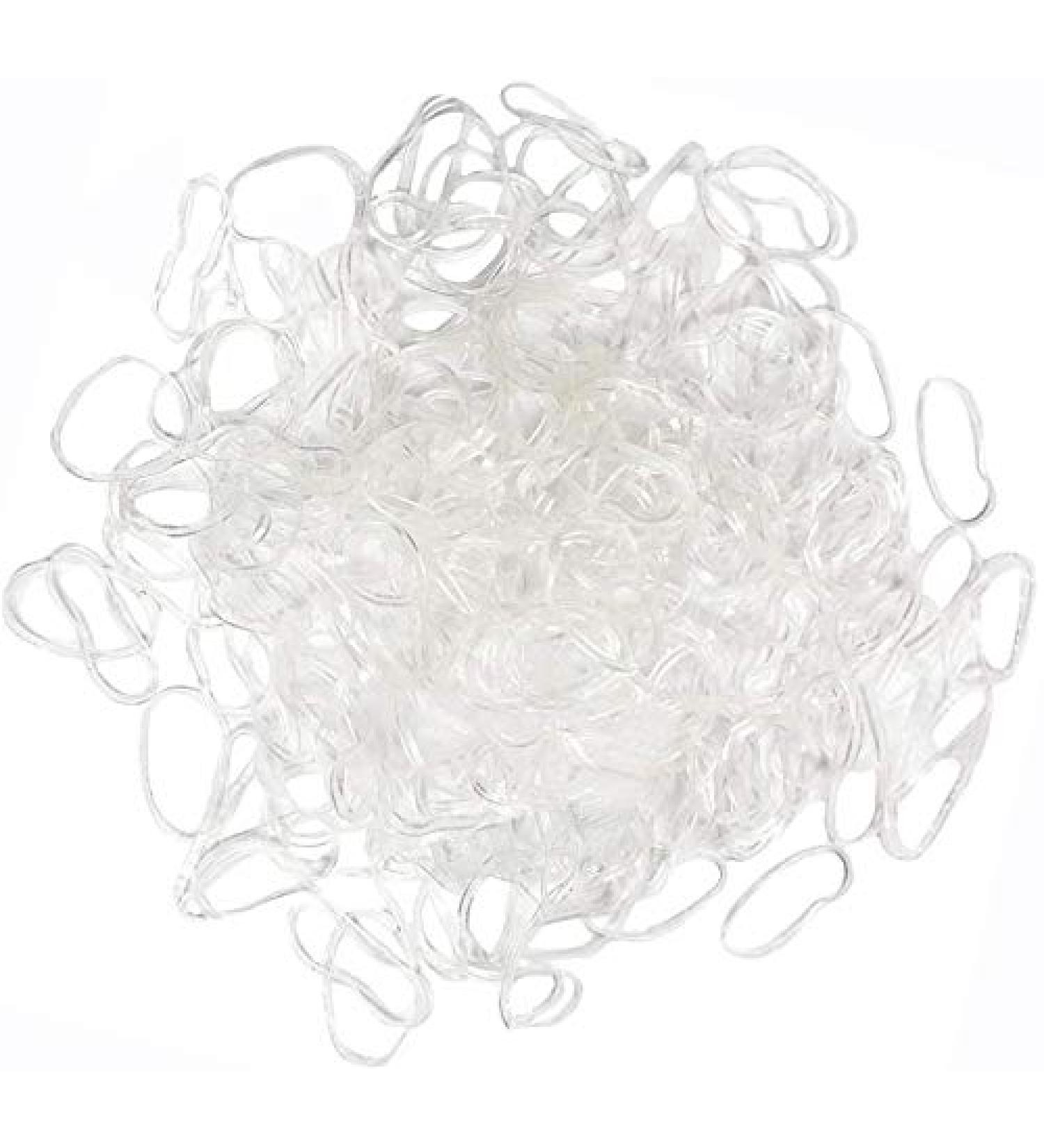 Pack of 250 Ultra Elastic Clear Braiding Bands | Mytoptrendz - Perfect Ponytail Holders for All Hair Types - Buy Online on SooperMarket.com