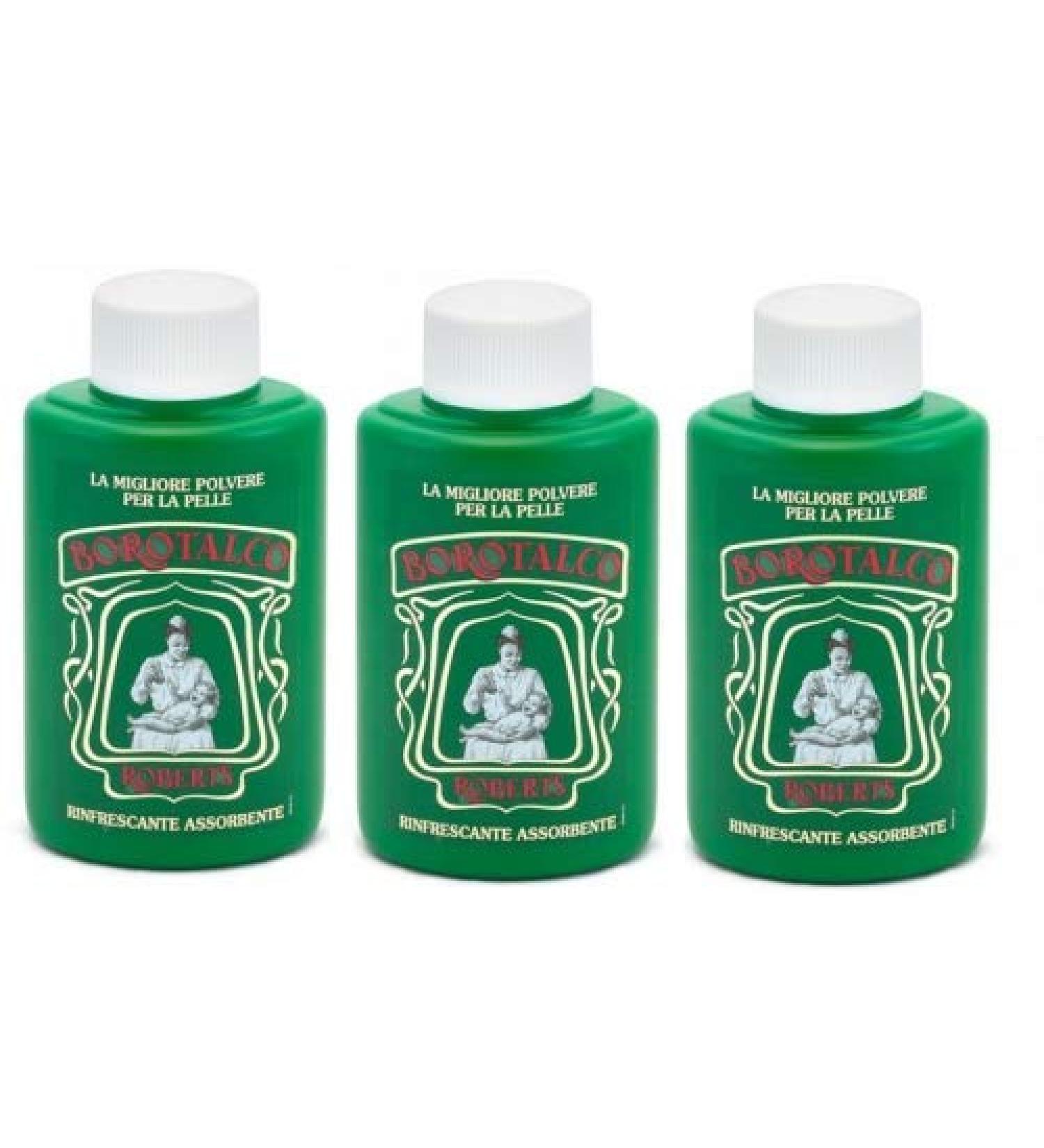 3x BOROTALCO ROBERTS Talcum Powder 100g