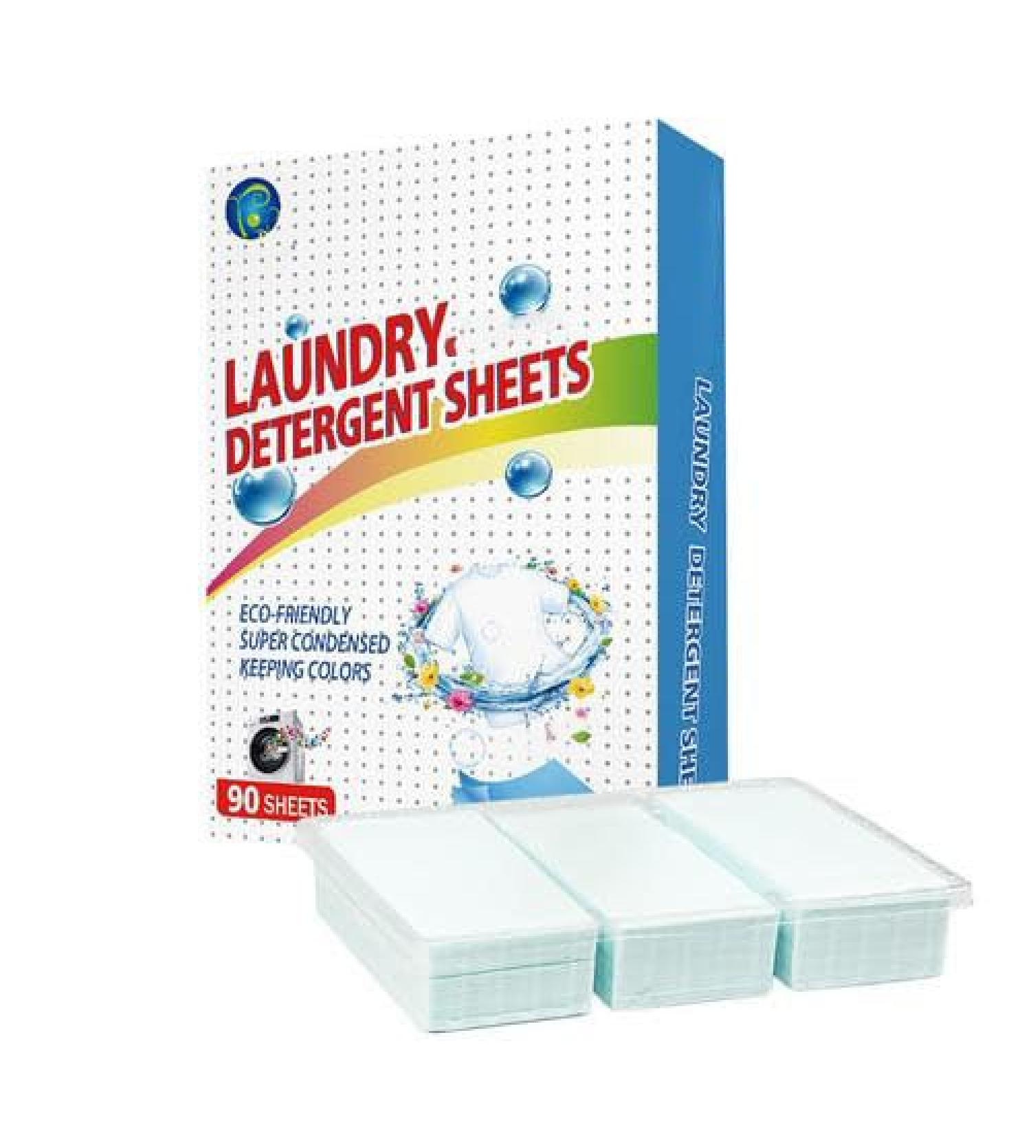 woyufen Laundry Detergent Sheets - 90 Loads Eco-Friendly Ultra Concentrated Laundry Strips - Biodegradable Plastic-Free & Vegan - Buy Online on SooperMarket.com