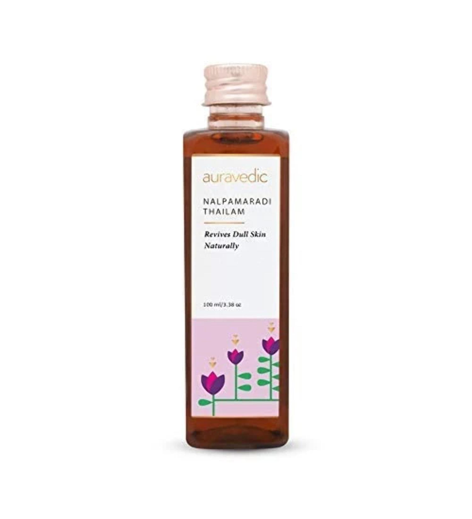 Nalpamaradi Thailam Face Oil | Ayurvedic Massage Oil for Dull Skin & Facial Lines | Natural Vetiver & Sandalwood Moisturizer | 100ml - Buy Online on SooperMarket.com