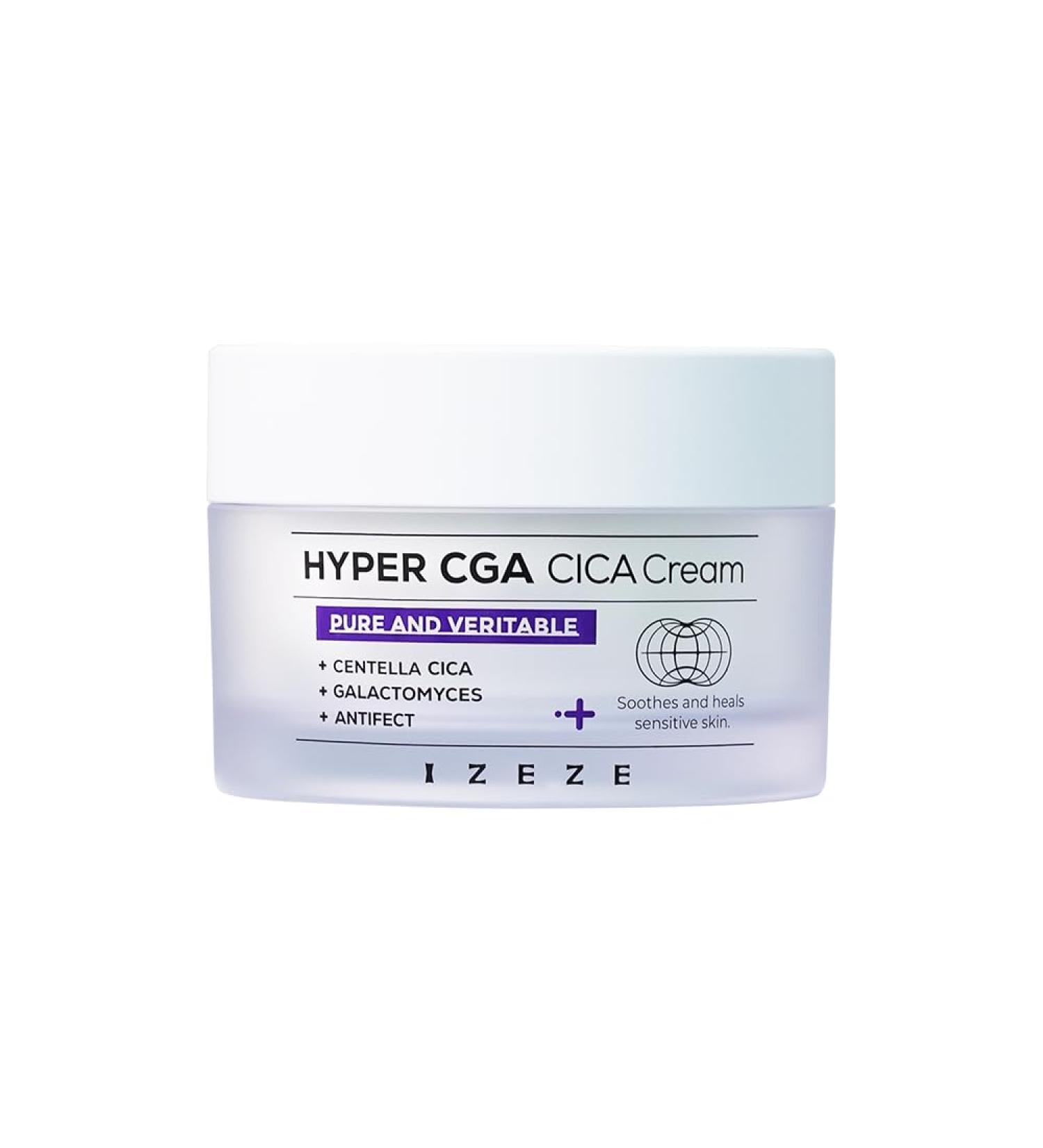 Hyper CGA Cica Cream 50ml - Low-Irritation Soothing Cream for Sensitive Skin | Moisturizing & Elasticity with Centella & Antifect - Buy Online on SooperMarket.com