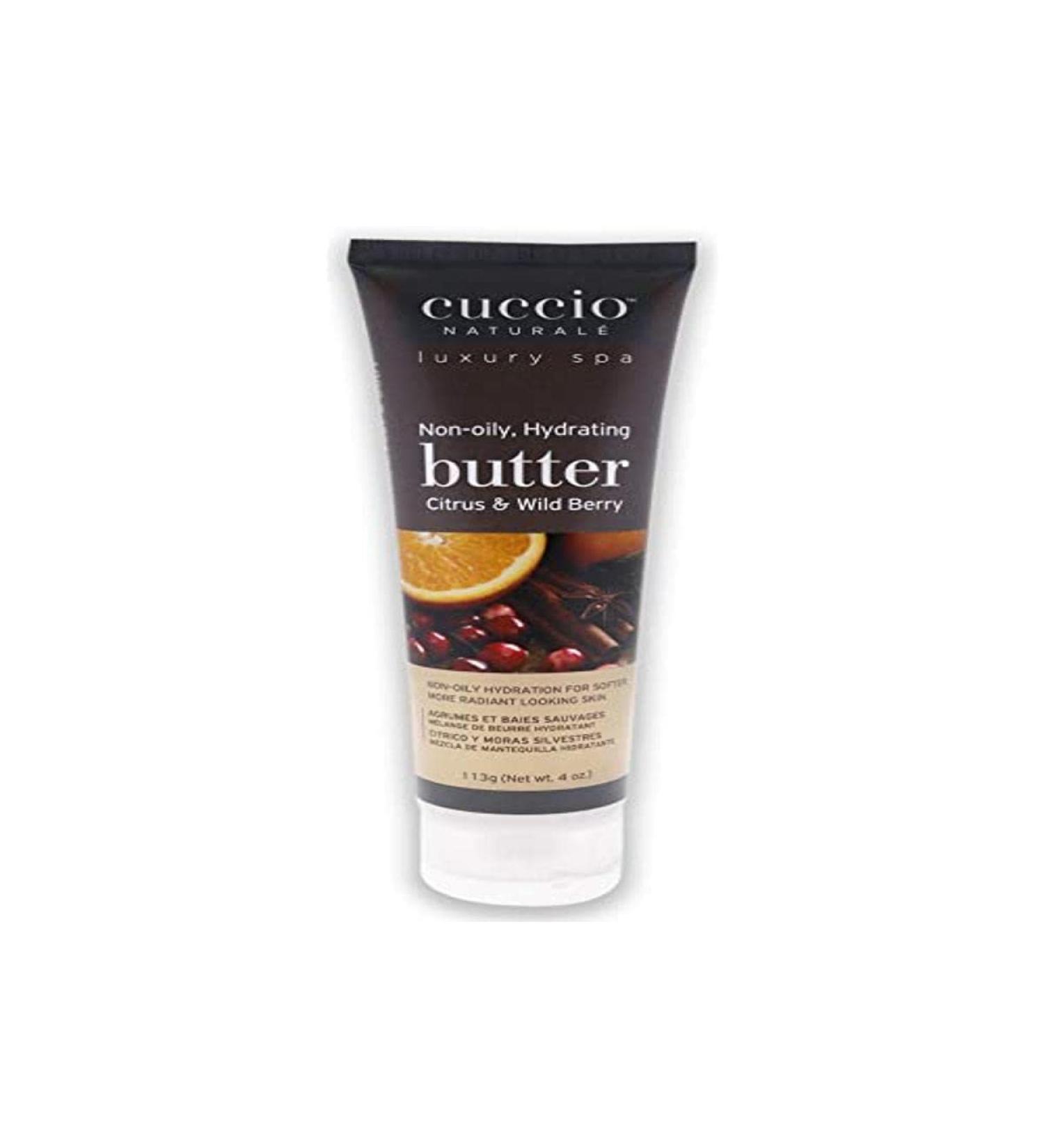 Cuccio Naturale Butter Blends - Ultra-Moisturizing  Renewing Scented Body Cream - Deep  Renewing Hydration For Dry Skin Repair - Made With All Natural Ingredients - Citrus & Wild Berry - 4 Oz