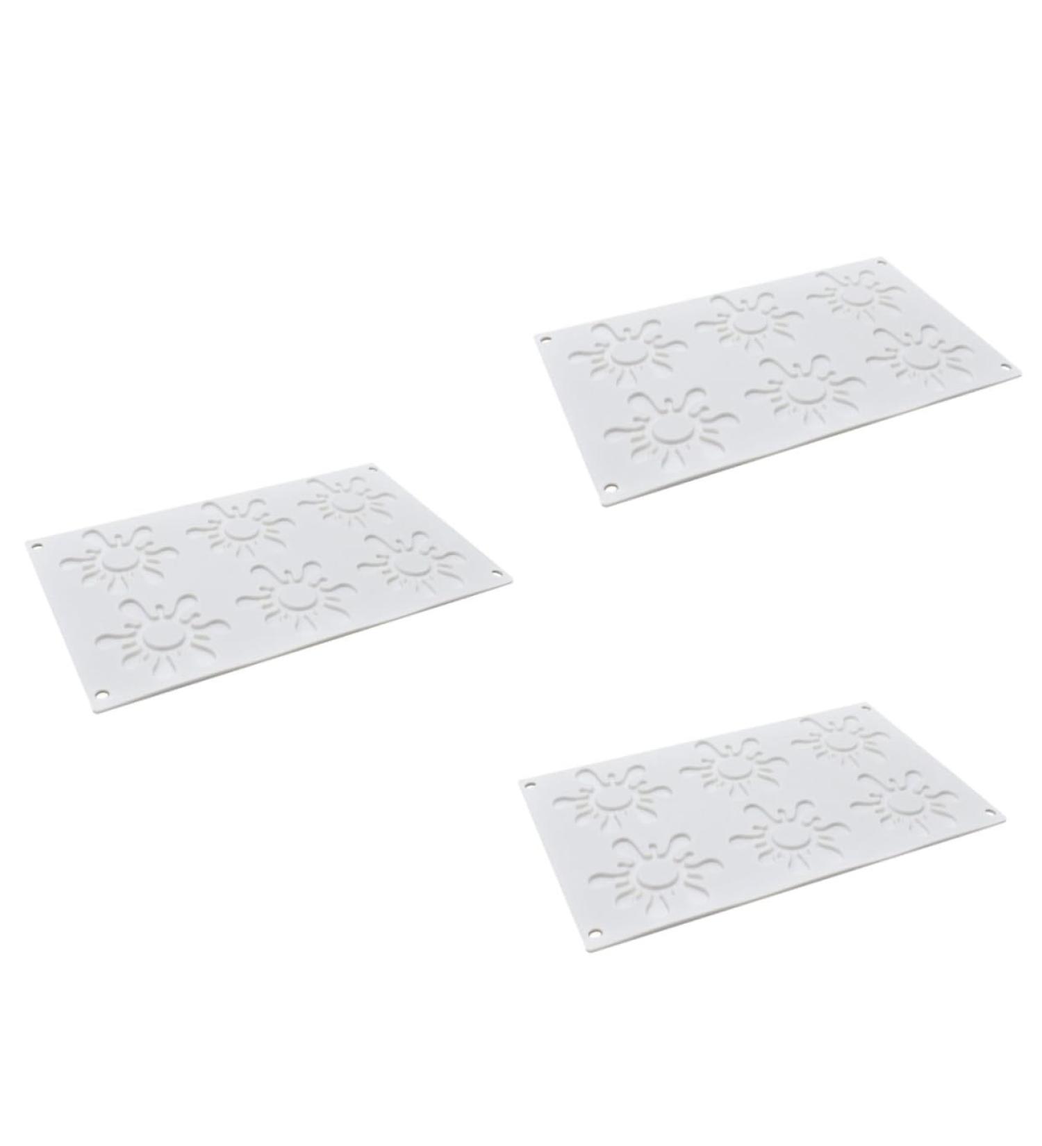 Zerodeko 3pcs Candy Decor Cupcake Decorations Silicone Cookie Mold Fondant Molds Cookie Stencils Cake Stencils Gummy Molds Sunflower Mold Cookie Molds Candy Molds White Chocolate Cake Mold mediumx3pcs Whitex3pcs - Buy Online on SooperMarket.com
