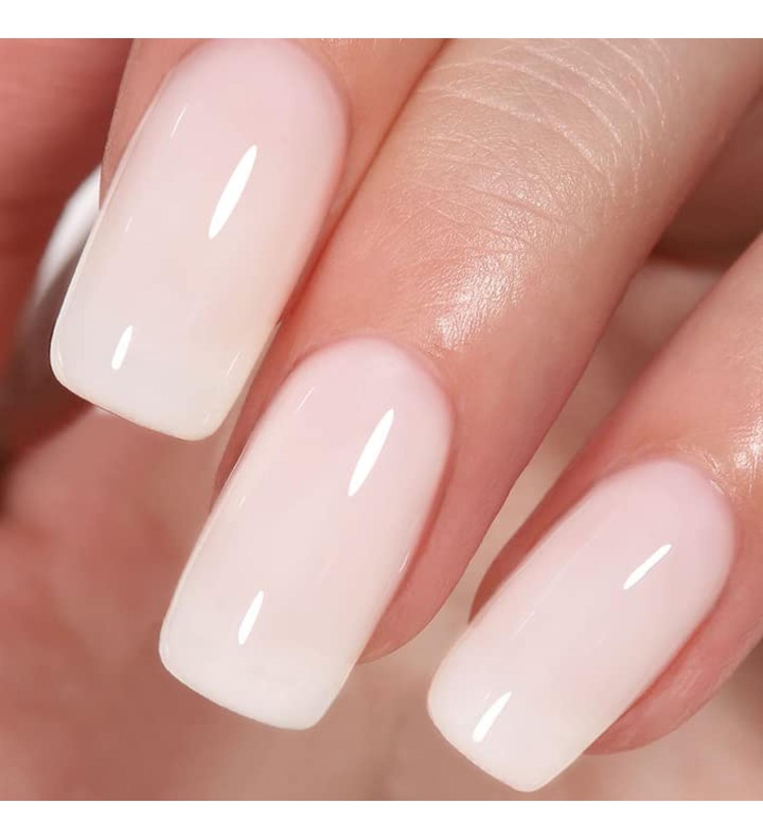 AILLSA Milky White Nude Gel Nail Polish - Translucent Soak Off UV Jelly Gel, 0.51 Fl Oz - Buy Online on SooperMarket.com
