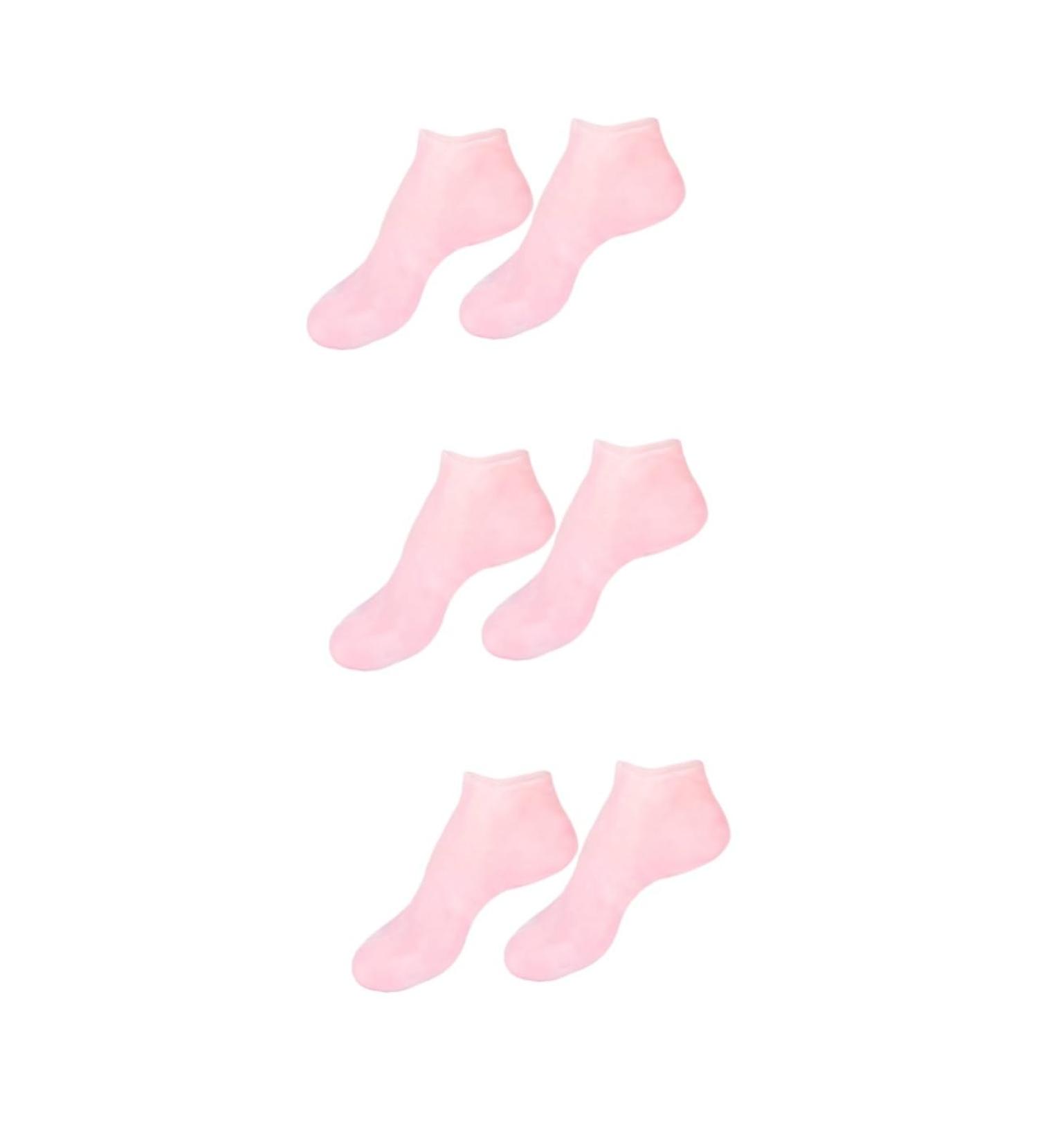 Beavorty 3 Pairs Sock Booties for Women Lotion Spa Moisturizing Gel Booties Moisturizing Heel Sleeves Beauty Care Silicone Gel Skin Protect Soles Sebs Sole Pads Miss High Heel Crack Pink - Buy Online on SooperMarket.com