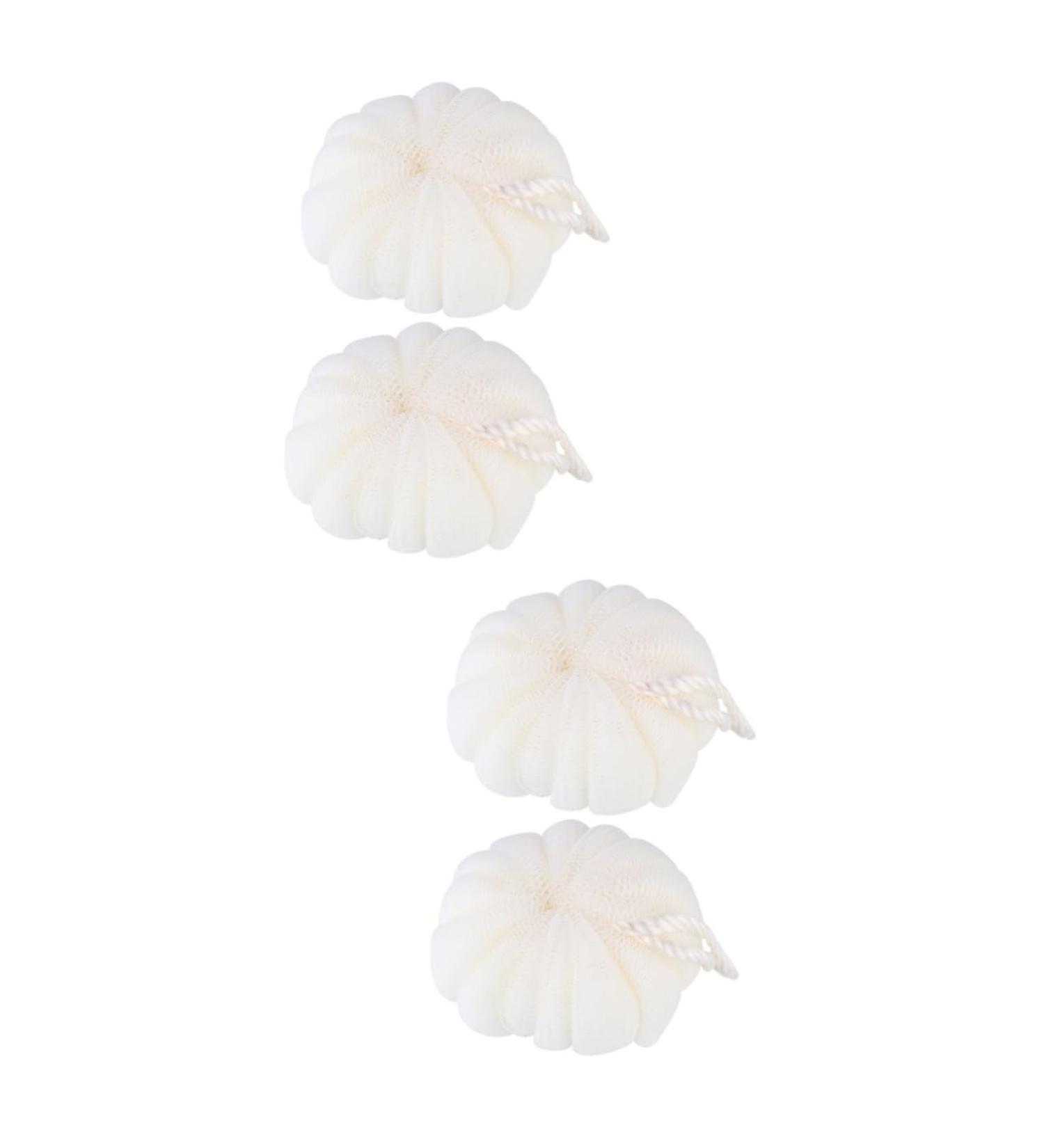 NOLITOY 4 Pcs Large Bath Scrubber Ball Set | Shower Bubble Balls & Loofahs for Ultimate Clean | Ideal for All Skin Types - Buy Online on SooperMarket.com