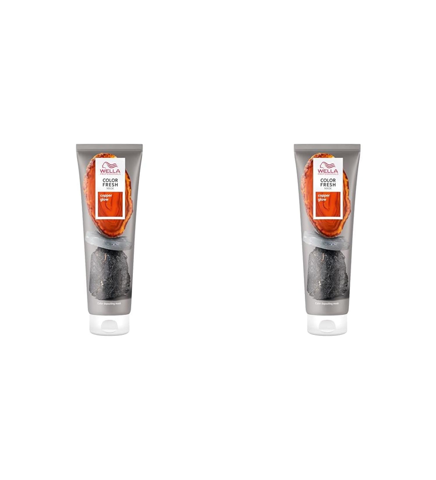 Wella Professionals Color Fresh Mask Temporary Color Refresh Treatment Semi Permanent Hair Dye Hair Gloss Treatment for Copper Hair Copper Glow 150ml (Pack of 2) - Buy Online on SooperMarket.com