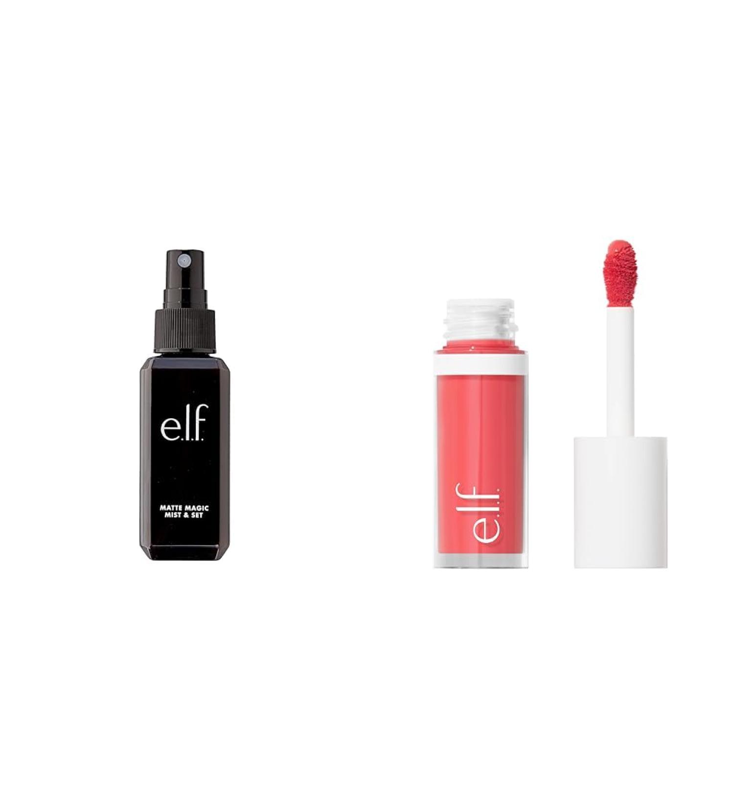 e.l.f. Matte Magic Mist & Set - Small Lightweight & Camo Liquid Blush Long-Lasting Liquid Blush For High-Pigment Colour Creates A Soft Dewy Finish Vegan & Cruelty-Free Pinky Promise Set + Liquid Blush - Buy Online on SooperMarket.com