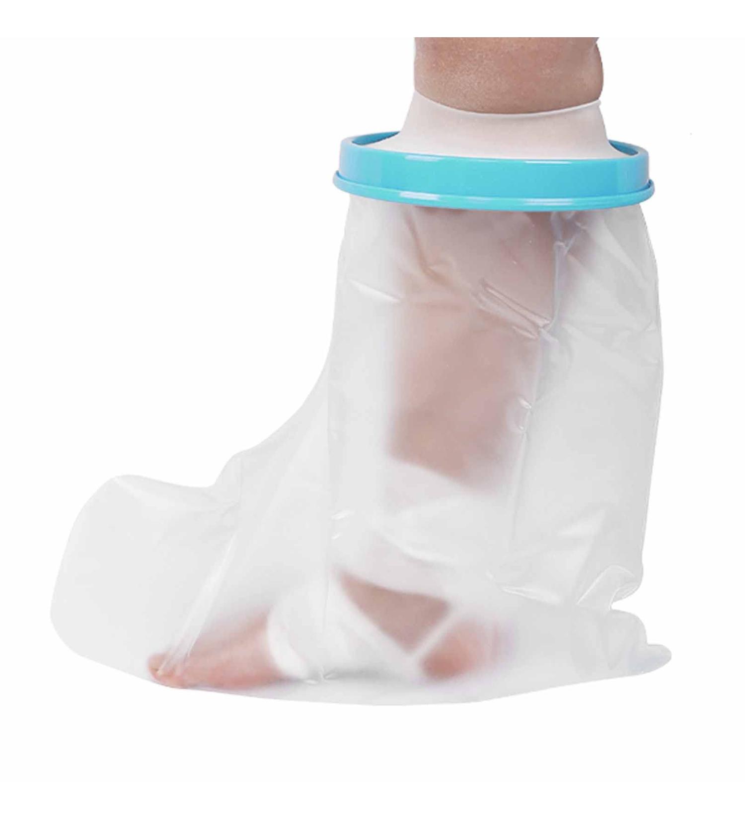 Waterproof Foot Shower Protector - Adult Foot Cast Cover for Shower & Bath - Reusable - Protects Broken Toe, Wound, Burns - Buy Online on SooperMarket.com