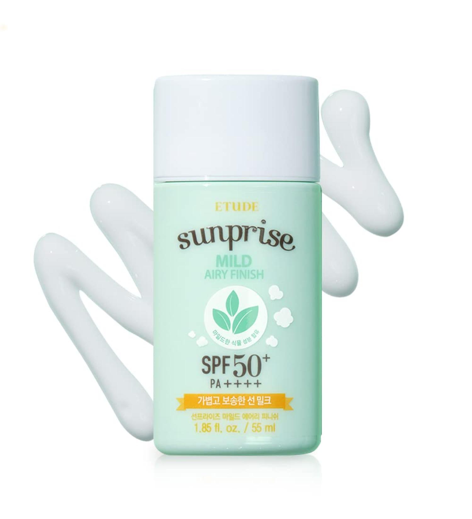 ETUDE HOUSE Sunprise Mild Airy Finish Sun Milk SPF50+ | PA+++ | Sebum-Free 100% Mineral Sunscreen - Buy Online on SooperMarket.com