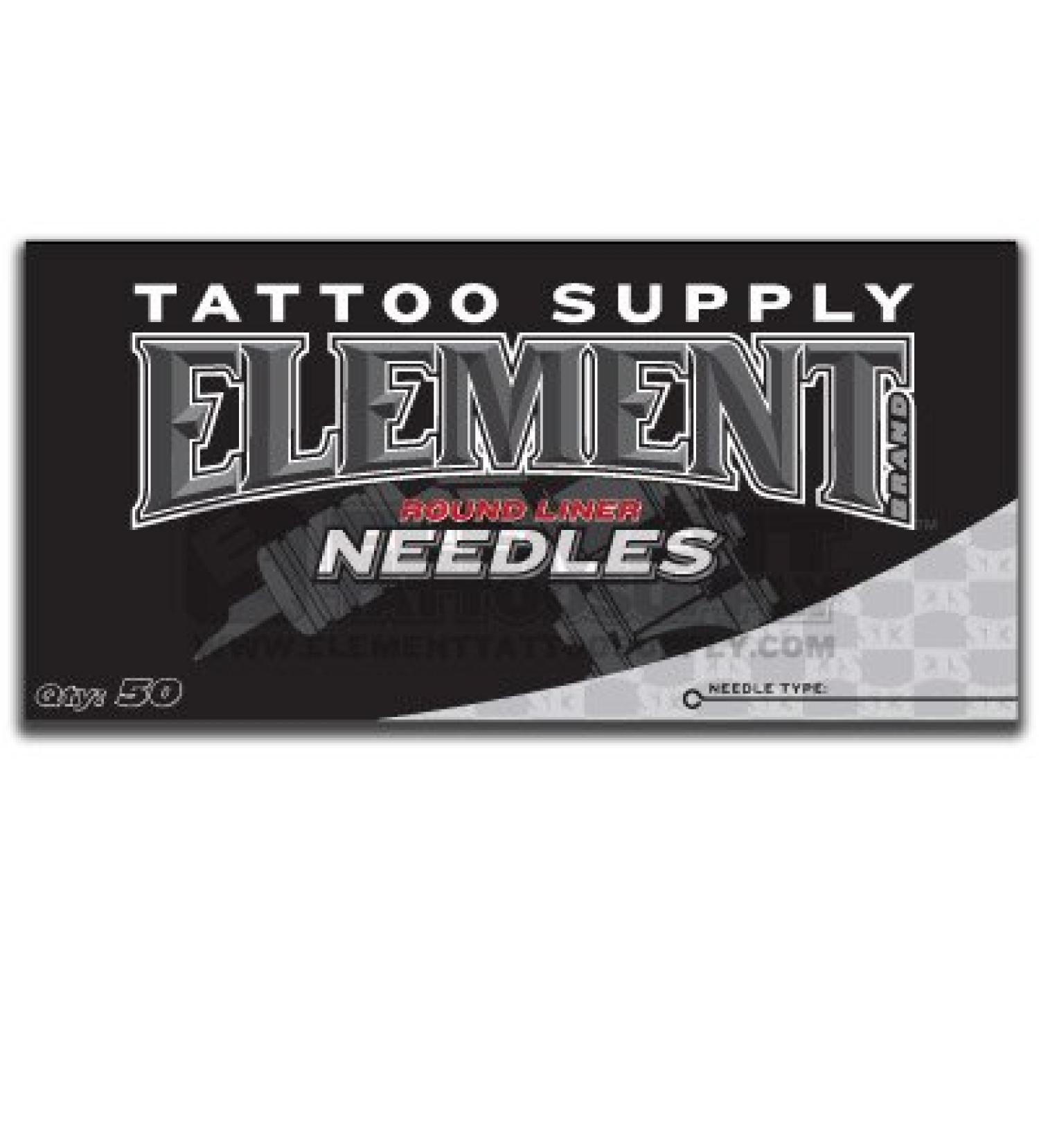 Element Tattoo Supply 9RL Tattoo Needle Round Liner - Box of 50 - Buy Online on SooperMarket.com