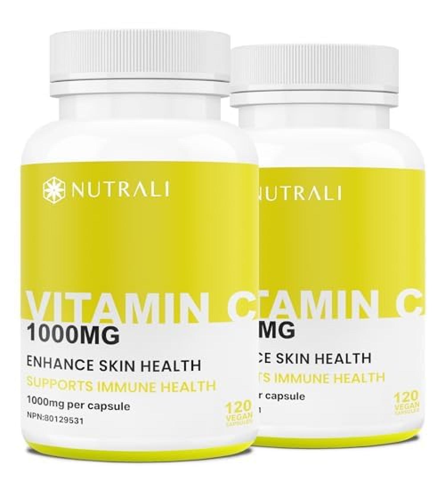 MAXIMUM POTENCY 1000mg Vitamin C Capsules Vital Immune Support Powerful Antioxidant Healthy Skin Bones and Teeth Helps Metabolize Nutrients Slow Release Vegan Gluten Free. 240 Easy to Swallow Capsules. 2 Packs 240 count (Pack of 1) - Buy Online on SooperMarket.com