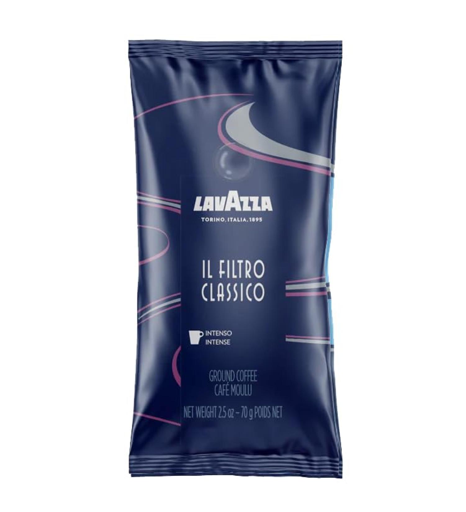Lavazza Il Filtro Classico Medium Roast Ground Coffee 2.5 oz Pouches 18 Pouches/Case