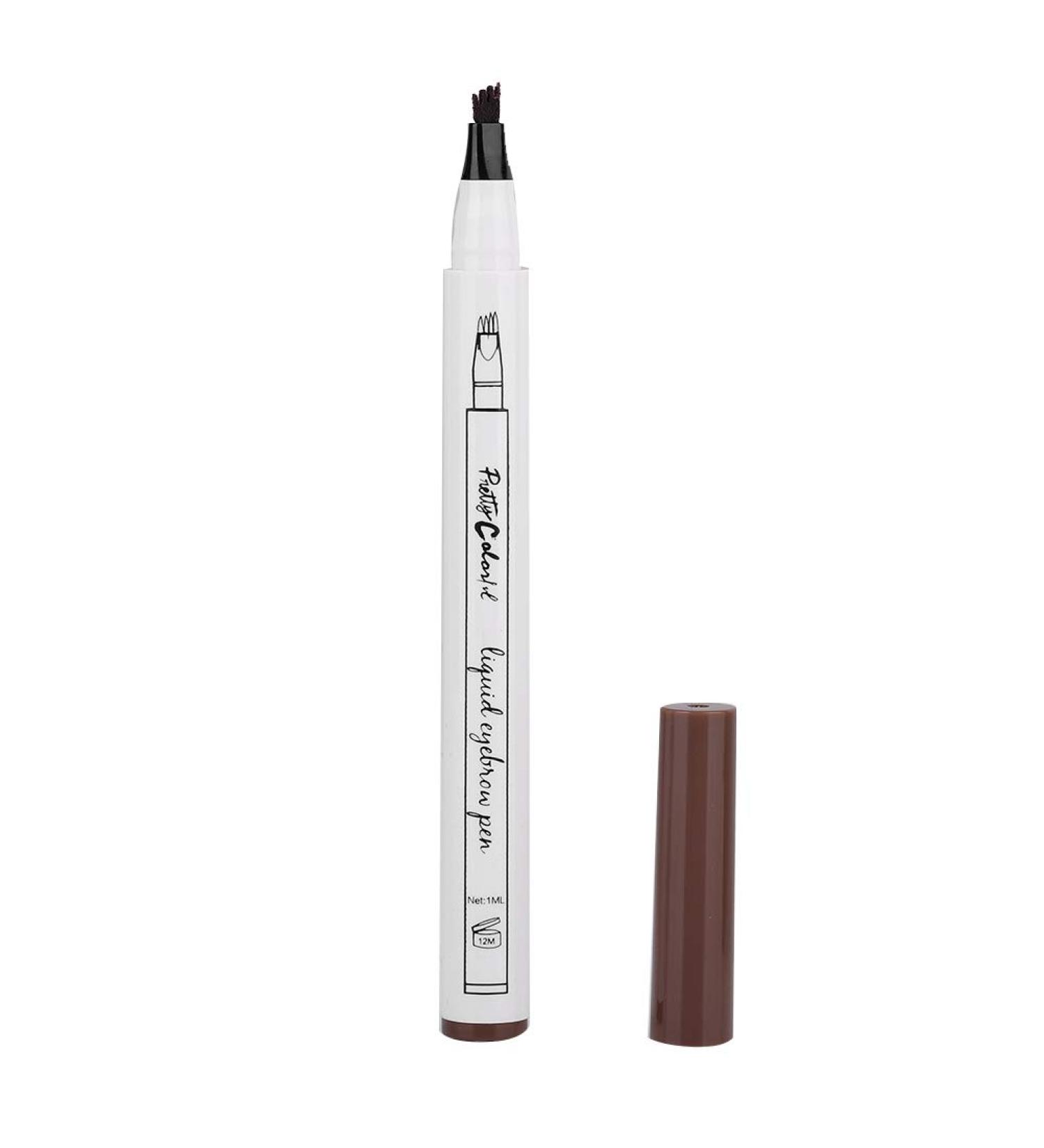 Liquid Eyebrow Pencil Eyebrow Pencil Four Forks Long Lasting Liquid Eyebrow Pen Waterproof Pencil (1# dark brown mocha color) - Buy Online on SooperMarket.com
