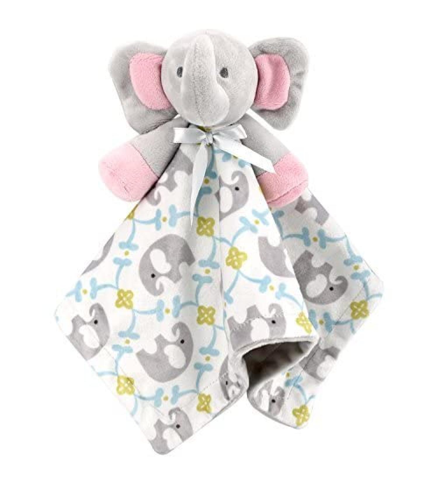 Zooawa Elephant Loveys for Babies - Unisex Security Blanket and Plush Toy for Newborns - Soft and Soothing Baby Gift - Multiple Colors Available - Buy Online on SooperMarket.com