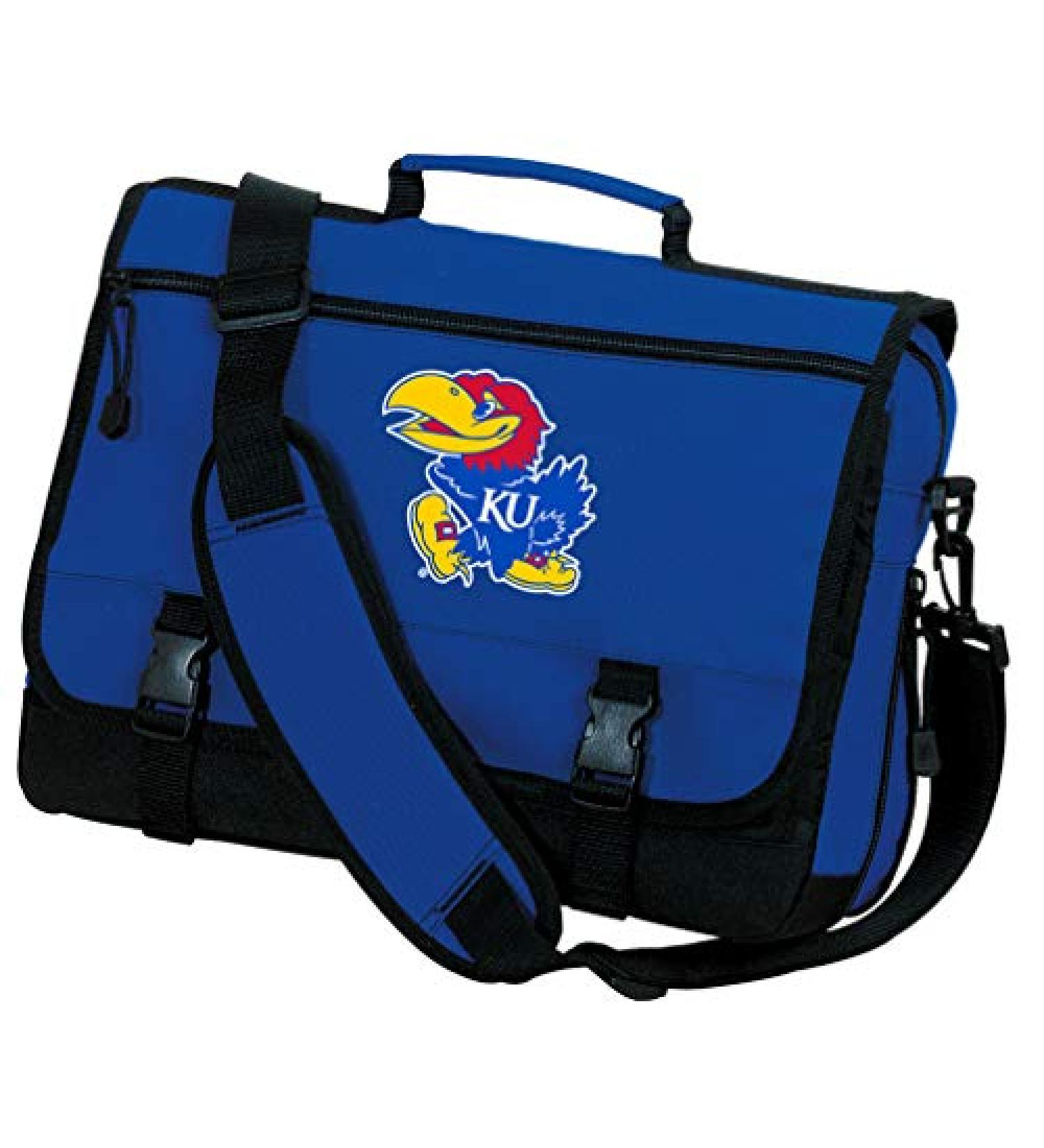 KU Jayhawks Laptop Bag OFFICIAL University of Kansas Messenger Bags