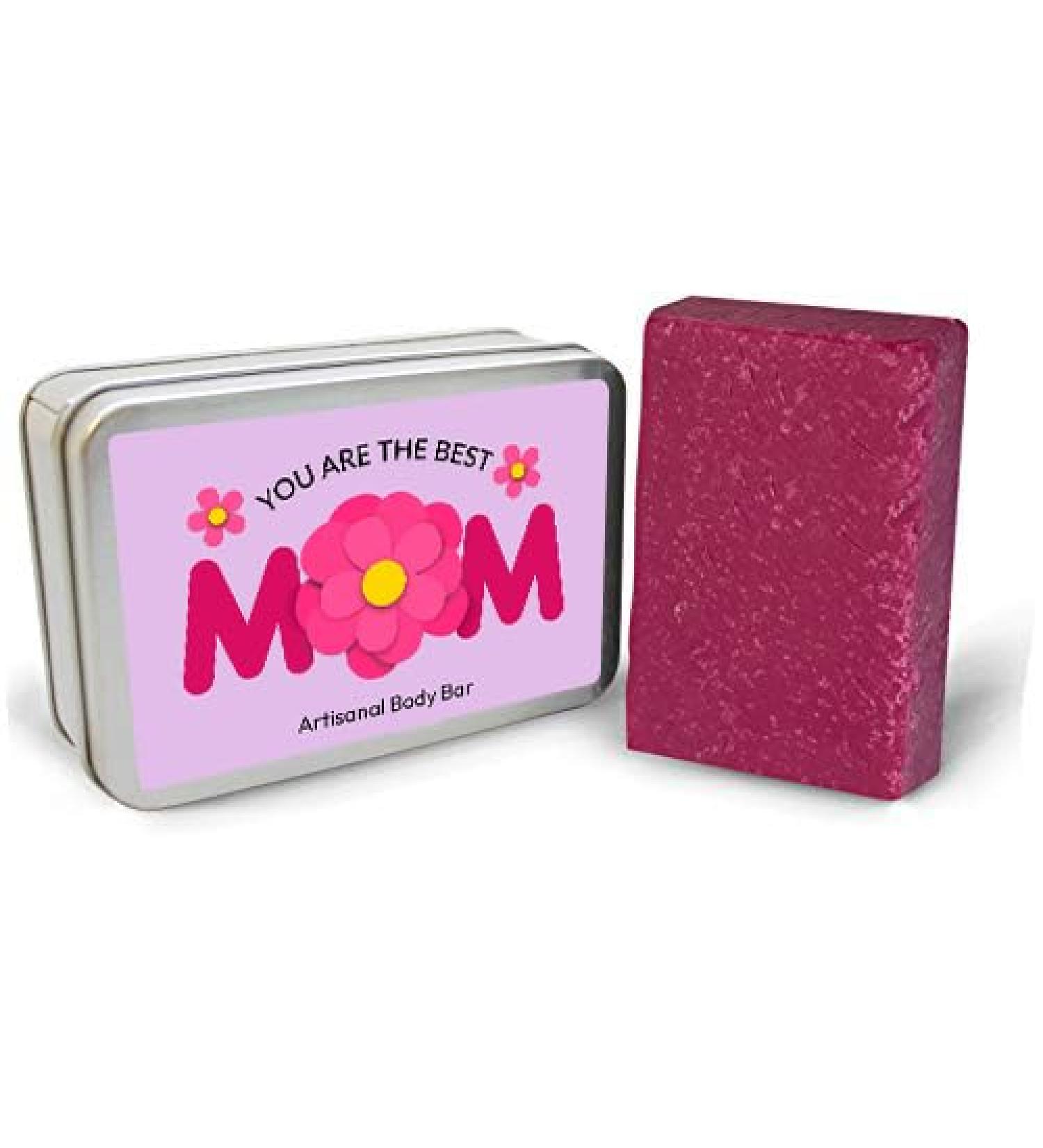 Shop Gears Out Best Mom Soap Bar & Tin Set - Unique Mother's Day Gift Pink Soap for Women Perfect Stocking Stuffer - Buy Online on SooperMarket.com