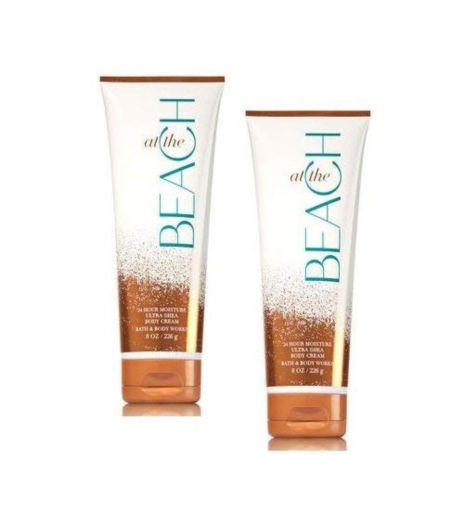 Bath and Body Works 2 Pack At The Beach Ultra Shea Body Cream 8 Oz.