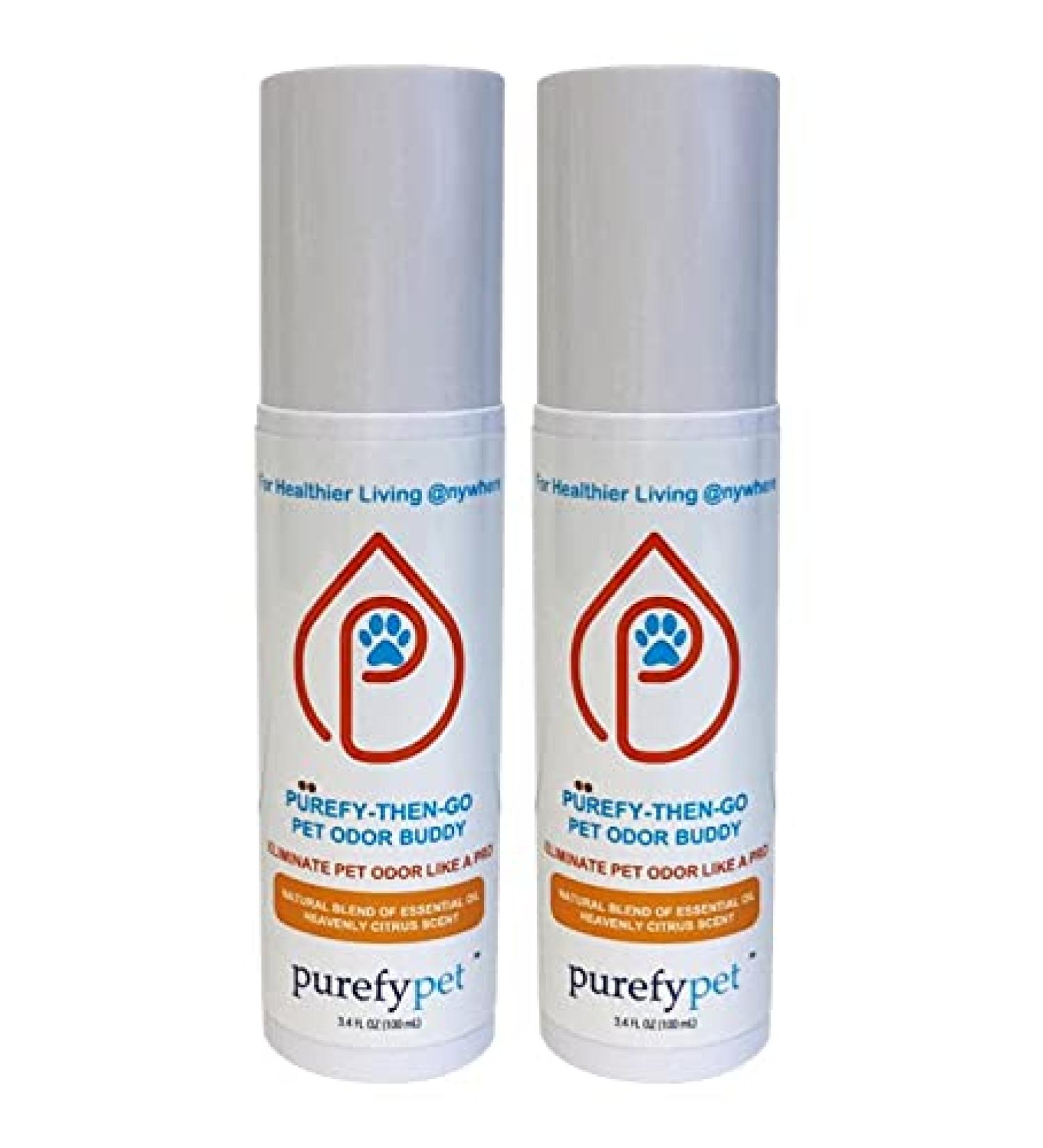 Pet Odor Buddy 100ml 2pk - Natural Odor Eliminator Commercial Grade Cleaner Citrus Scent No Residue Travel Size - Shop Now - Buy Online on SooperMarket.com