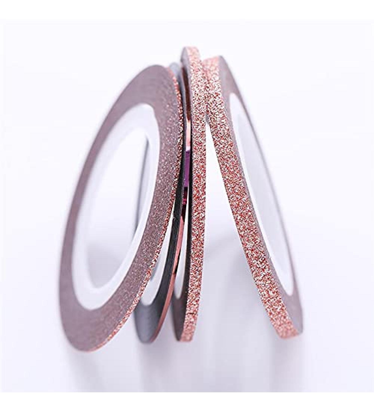 4 Rolls(One roll per size) Glitter Nail Art Striping Tape Lines Width 1+2+3mm-Striping Tape for Nail Art-Nail Striping Tape Foil-Nail Striping Tape Thick-Nail Striping Tape with Dispenser-Self-Adhesive DIY Nail Art Tape - Buy Online on SooperMarket.com