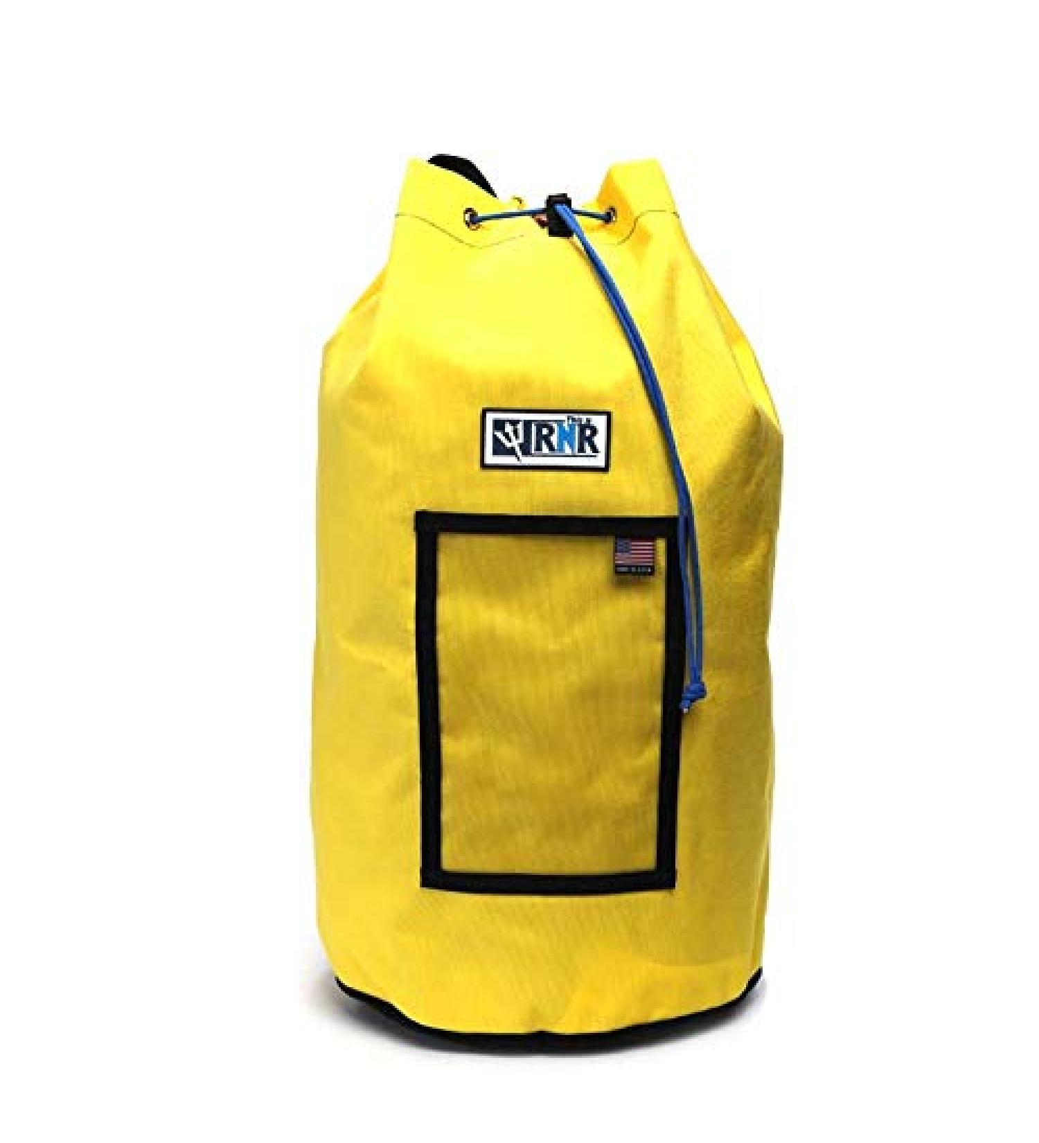 Rock-N-Rescue Grand Rope Bag with Drawstring Closure - Rock Climbing and Rescue Gear, Heavy Duty Waterproof Nylon Material, 600' of 1/2" Capacity, X-Large, Yellow Yellow X-Large