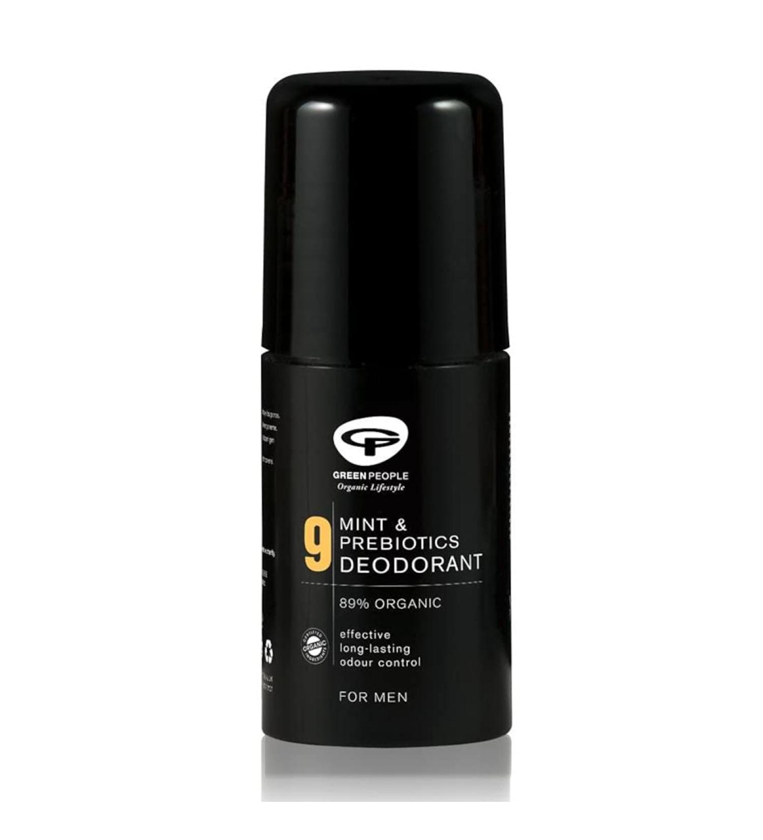Green People Men No.9 Mint & Prebiotics Deodorant 75ml | Natural & Organic | Paraben & Ethanol Free | Vegan & Cruelty Free - Buy Online on SooperMarket.com