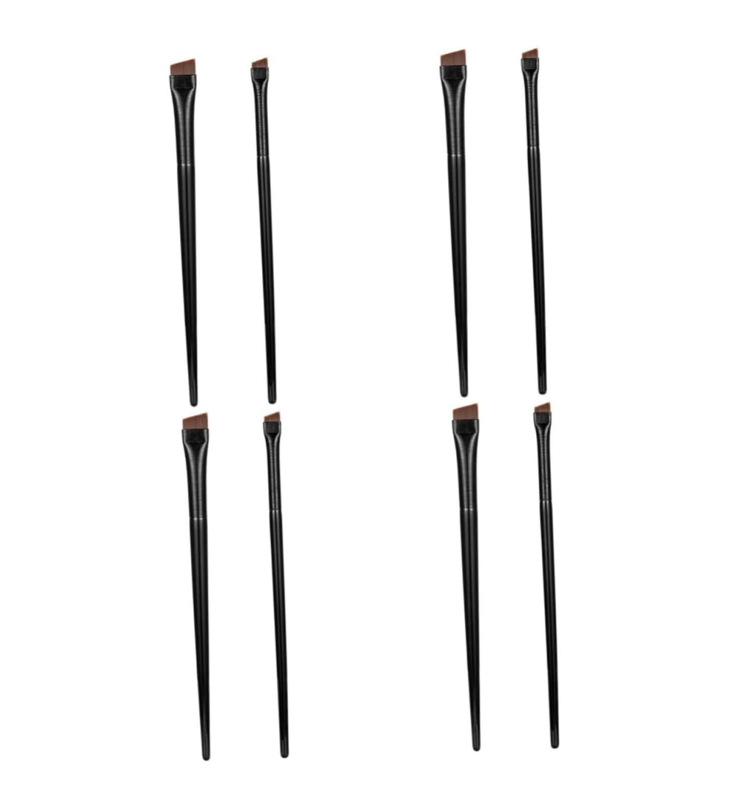 Baluue 12 Sets Eyeliner Brush Makeup Brush Ear Multi-function Eyebrow Brush Wood Black - Buy Online on SooperMarket.com