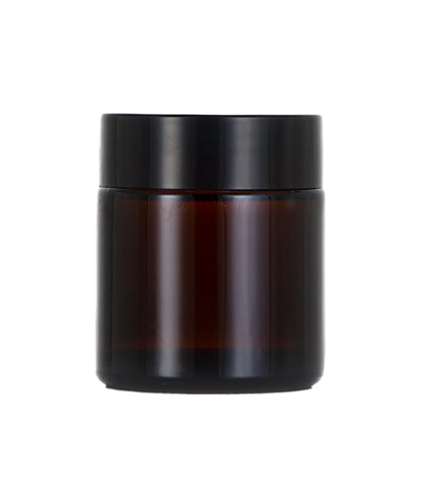 Dajidafu Amber Glass Bottle For Makeup And Body Care Products Multi-functional Screw Lid Reusable BPA-free Eco-friendly 100g Black 100g 100g Black 100g - Buy Online on SooperMarket.com