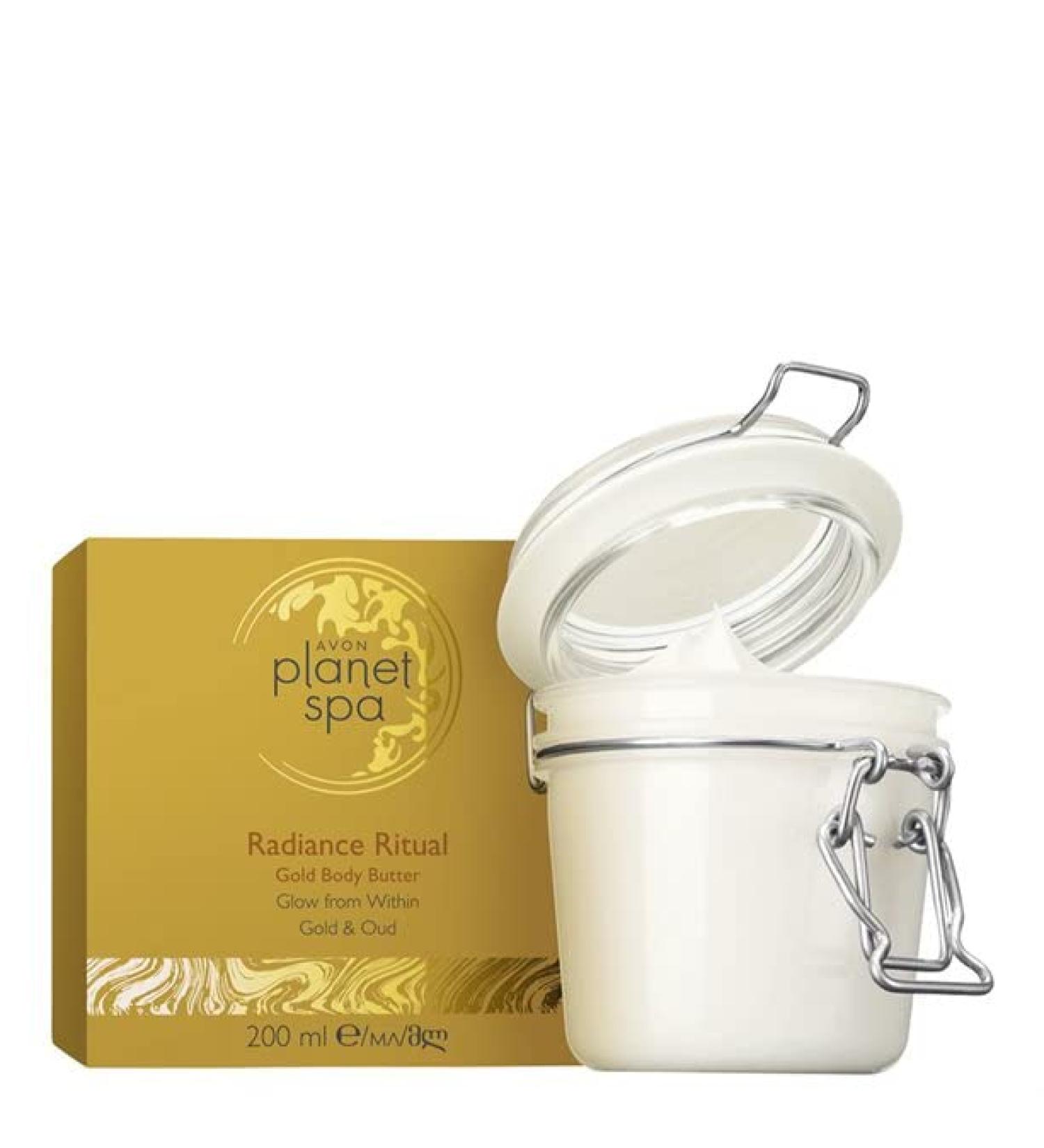 AVON Planet Spa RADIANCE RITUAL body butter in a jar in a gift box *NEW*OVP*