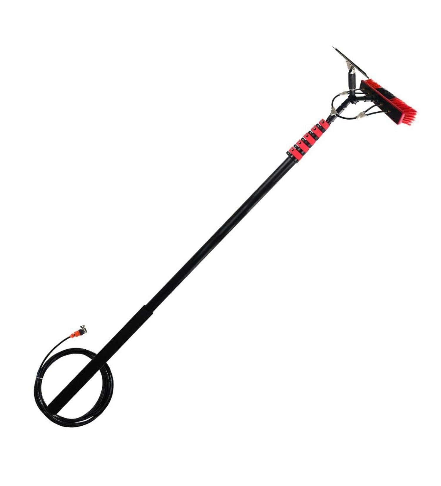 Window Cleaning Pole photovoltaic cleaner Outdoor Window Cleaning Poles 2-In-1 Window Squeegee and Lightweight Brush Head Alumina Tube Extension Pole Long Squeegee Window Cleaner 35cm Brush Head 12M/39FT - Buy Online on SooperMarket.com