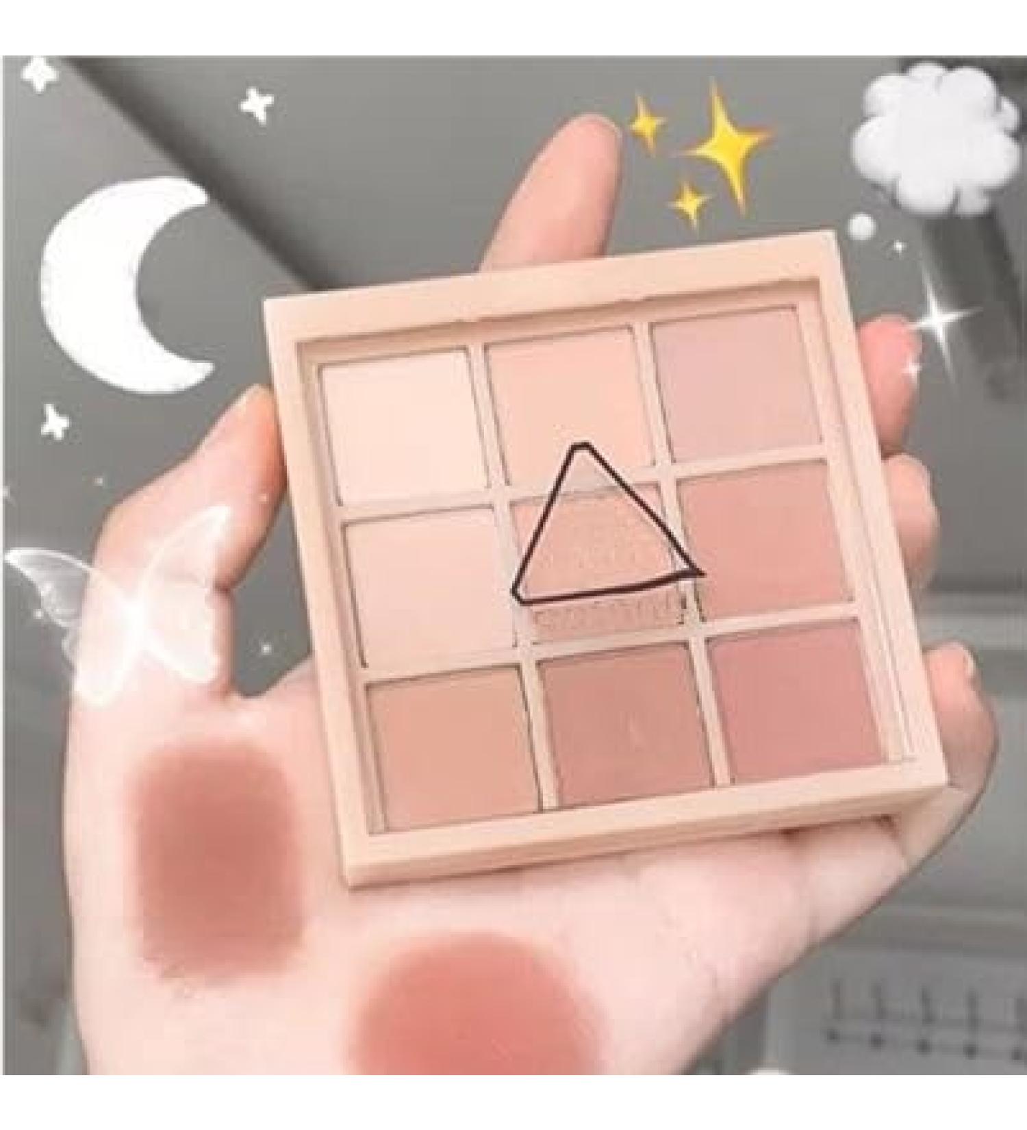 Lovelycat 9 Colors Glitter Eyeshadow Makeup Palette Matte High Pigmented Colorful Creamy Texture Eye Shadow Powder Natural Waterproof Long Lasting Eyeshadow Powder Cosmetics (matte pink) - Buy Online on SooperMarket.com