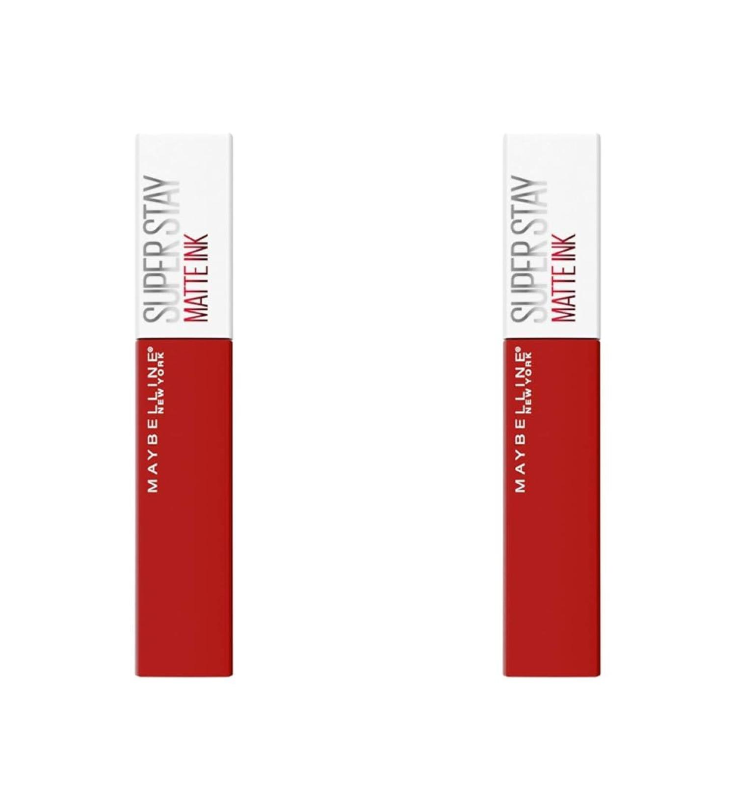 Maybelline Superstay Matte Ink Orange Red Liquid Lipstick 330 Innovator 5 ml (Pack of 2) 330 Innovator 5 ml (Pack of 2) - Buy Online on SooperMarket.com