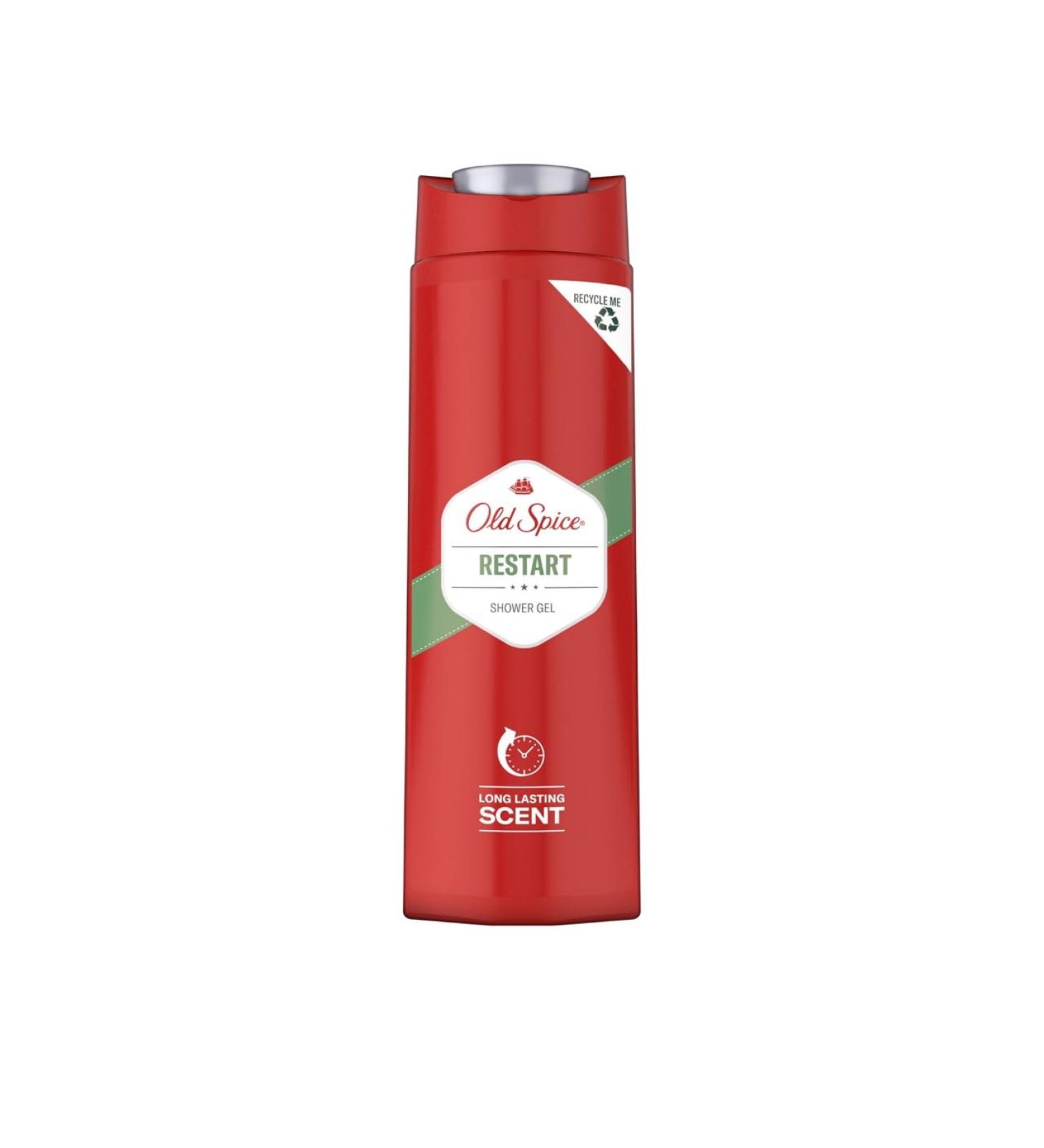 Old Spice Restart Shower Gel 400 ml Shower Gel with Long-lasting Fragrance for Men