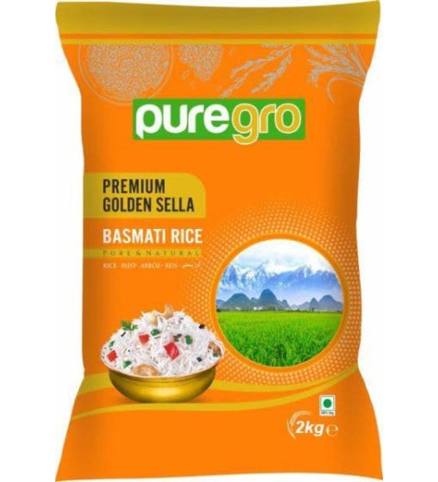 Puregro Premium Golden Sella Basmati Rice 2kg