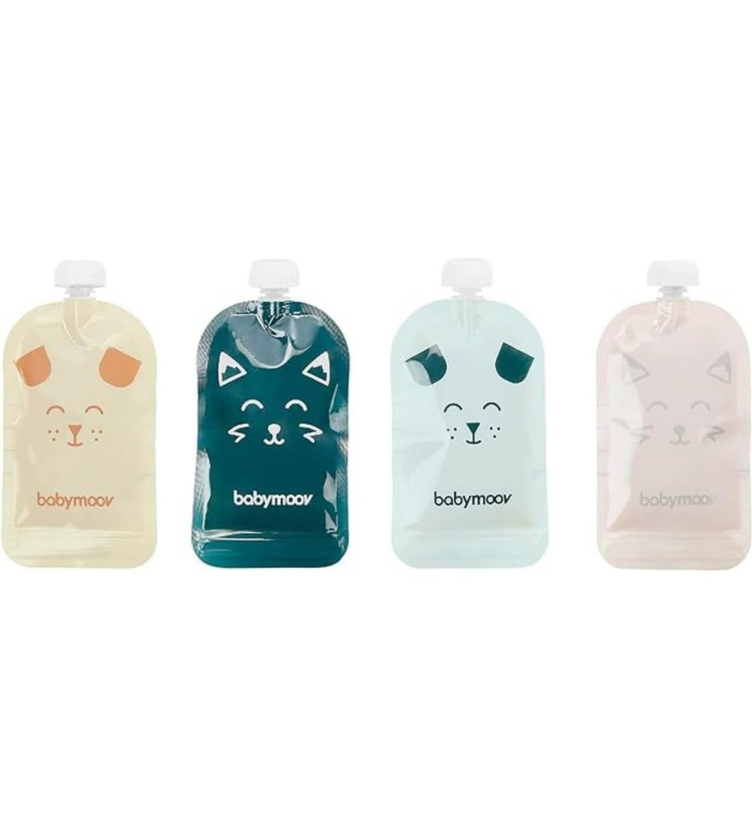 Babymoov 20 Reusable Baby Food Pouches - Refillable Squeeze Pouch for Kids | Eco-Friendly Feeding Solution - Buy Online on SooperMarket.com