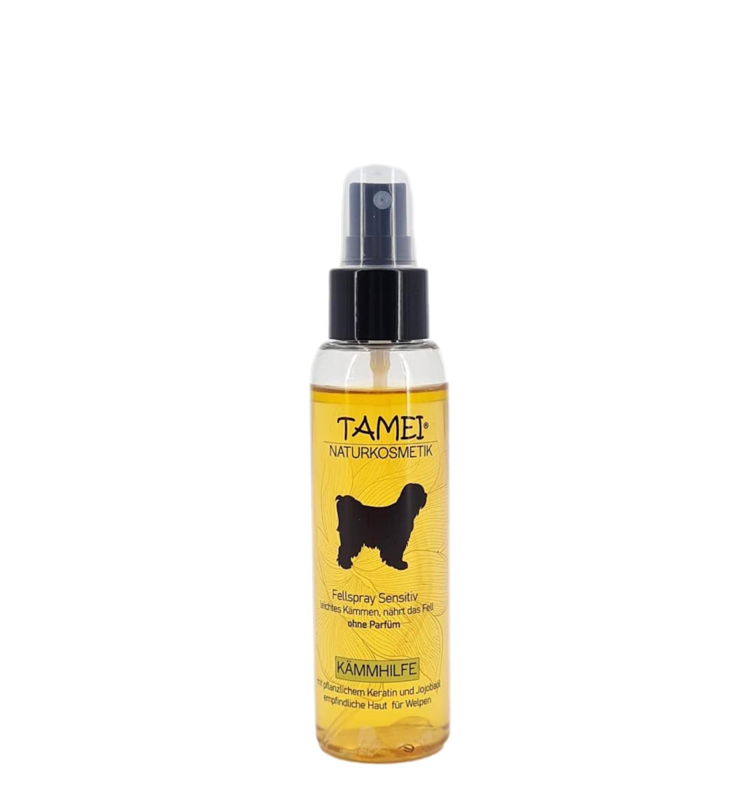 TAMEI BIO Fellspray for Sensitive Dogs & Puppies - Organic Vegan Combing Aid 100ml - Fragrance-Free Fur Nourishing & Vitalizing - Buy Online on SooperMarket.com