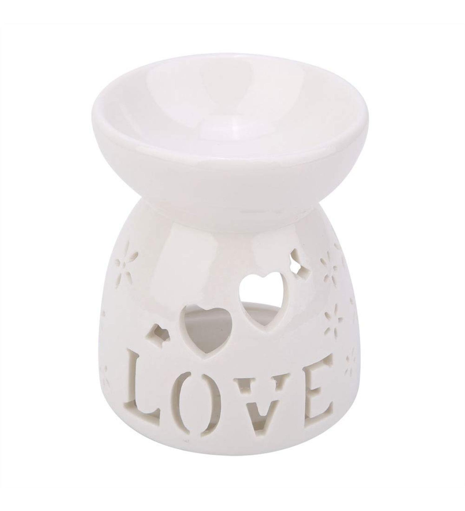 Solomi Fragrance Lamp Love - Ceramic Candle Holder & Essence Oil Burner | International Shipping - Buy Online on SooperMarket.com