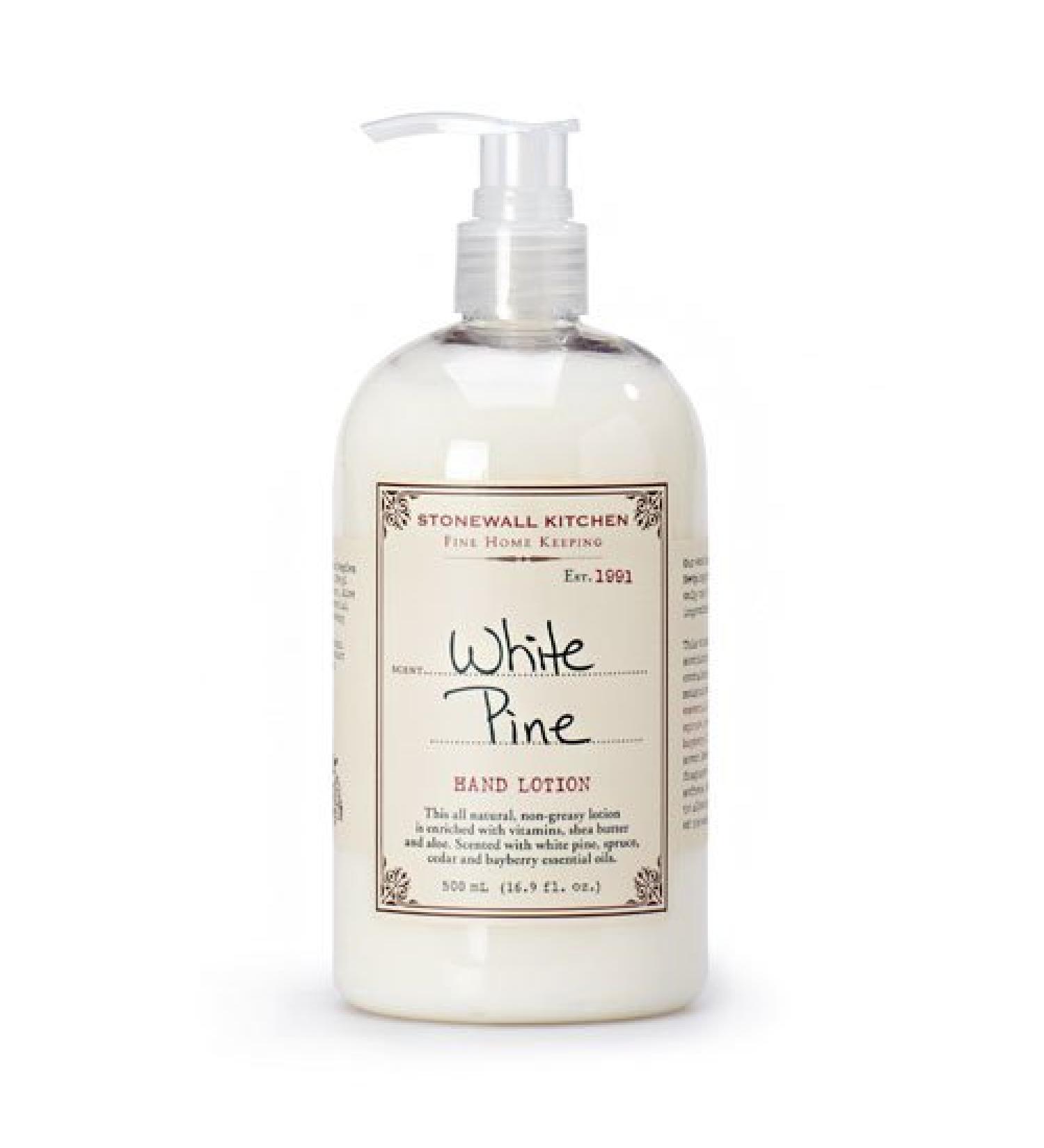 Stonewall Kitchen White Pine Hand Lotion - 16.9 oz | Moisturizing Hand Care - Buy Online on SooperMarket.com