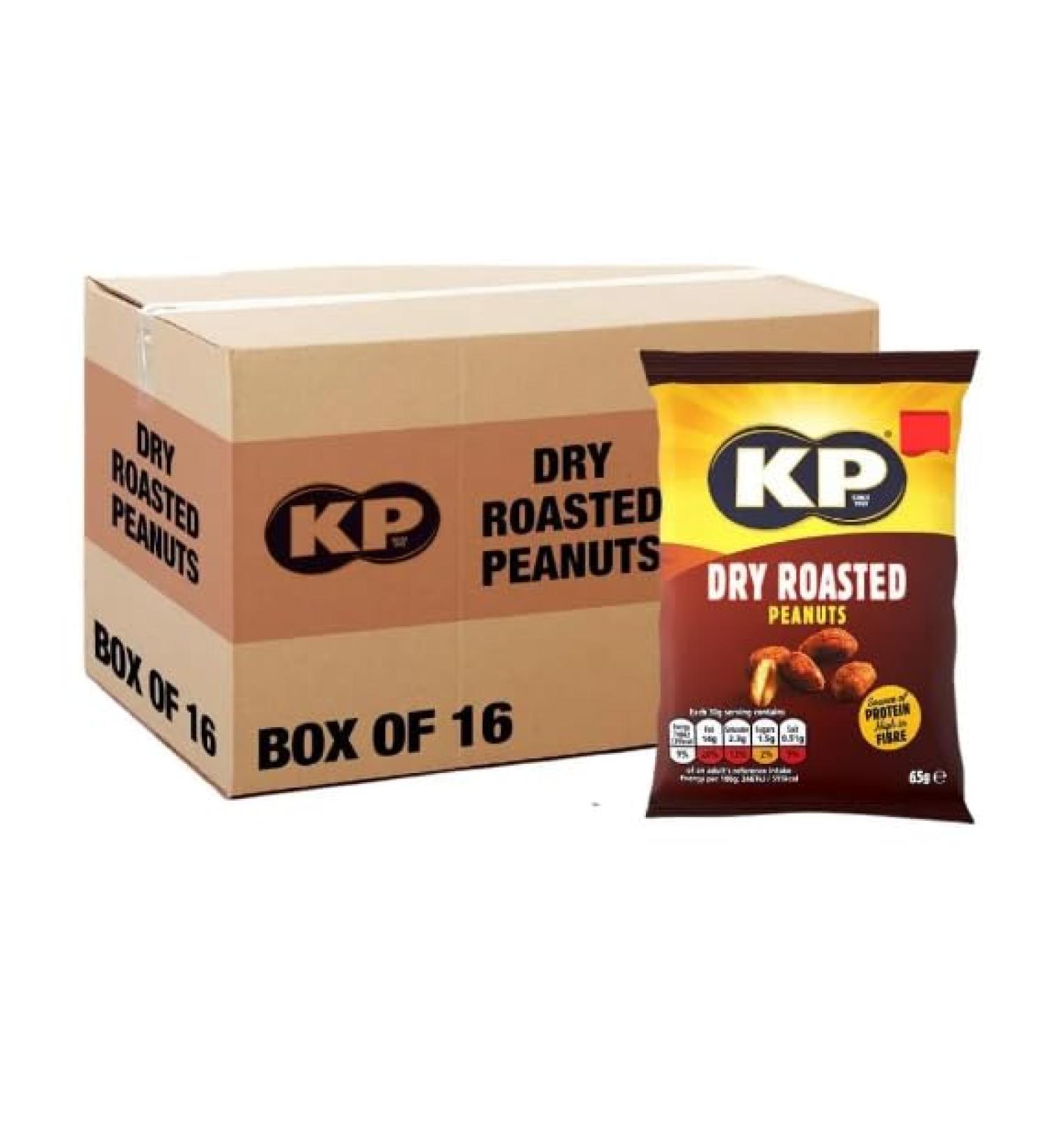 KP Dry Roasted Peanuts Case of 16x65g - Buy Online on SooperMarket.com
