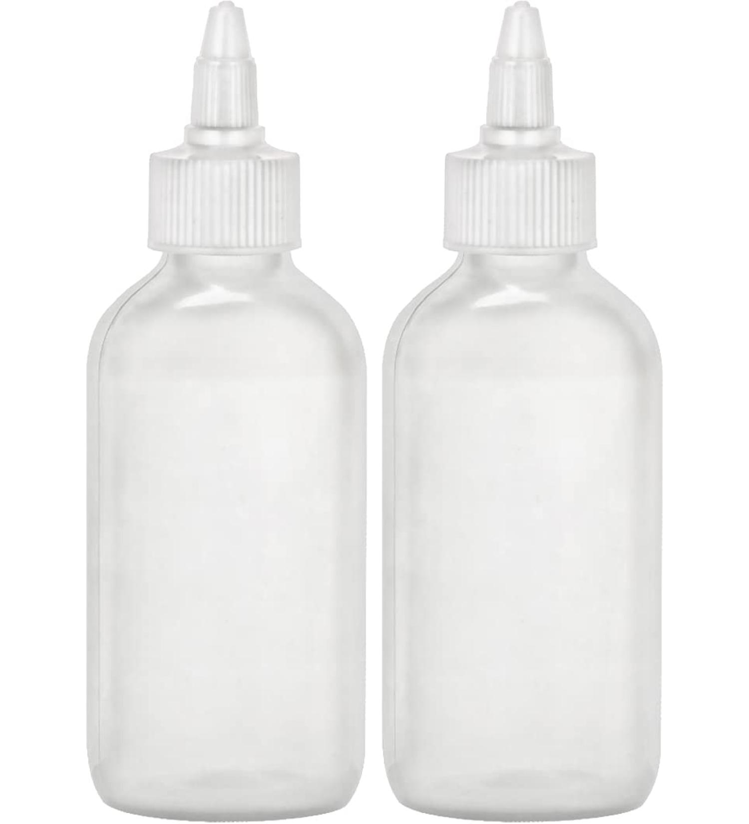 BRIGHTFROM Twist Top Applicator Bottles 4 oz - Pack of 2 | Refillable Squeeze Plastic Bottles for Multi Purpose Use - Buy Online on SooperMarket.com