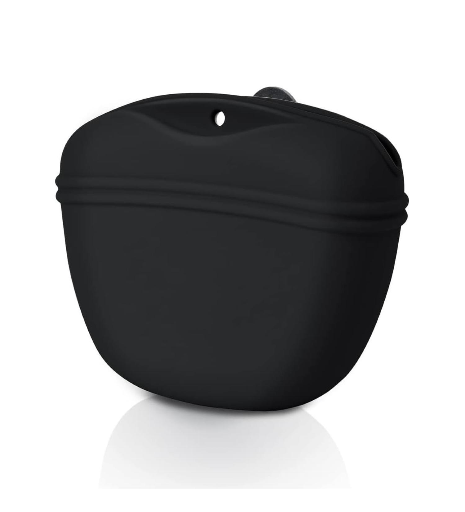KOMUNJ Silicone Dog Treat Pouch Treat Bag for Dogs Silicone Dog Treat Bag for Dog Training Clip on Portable Training Container (Black) - Buy Online on SooperMarket.com