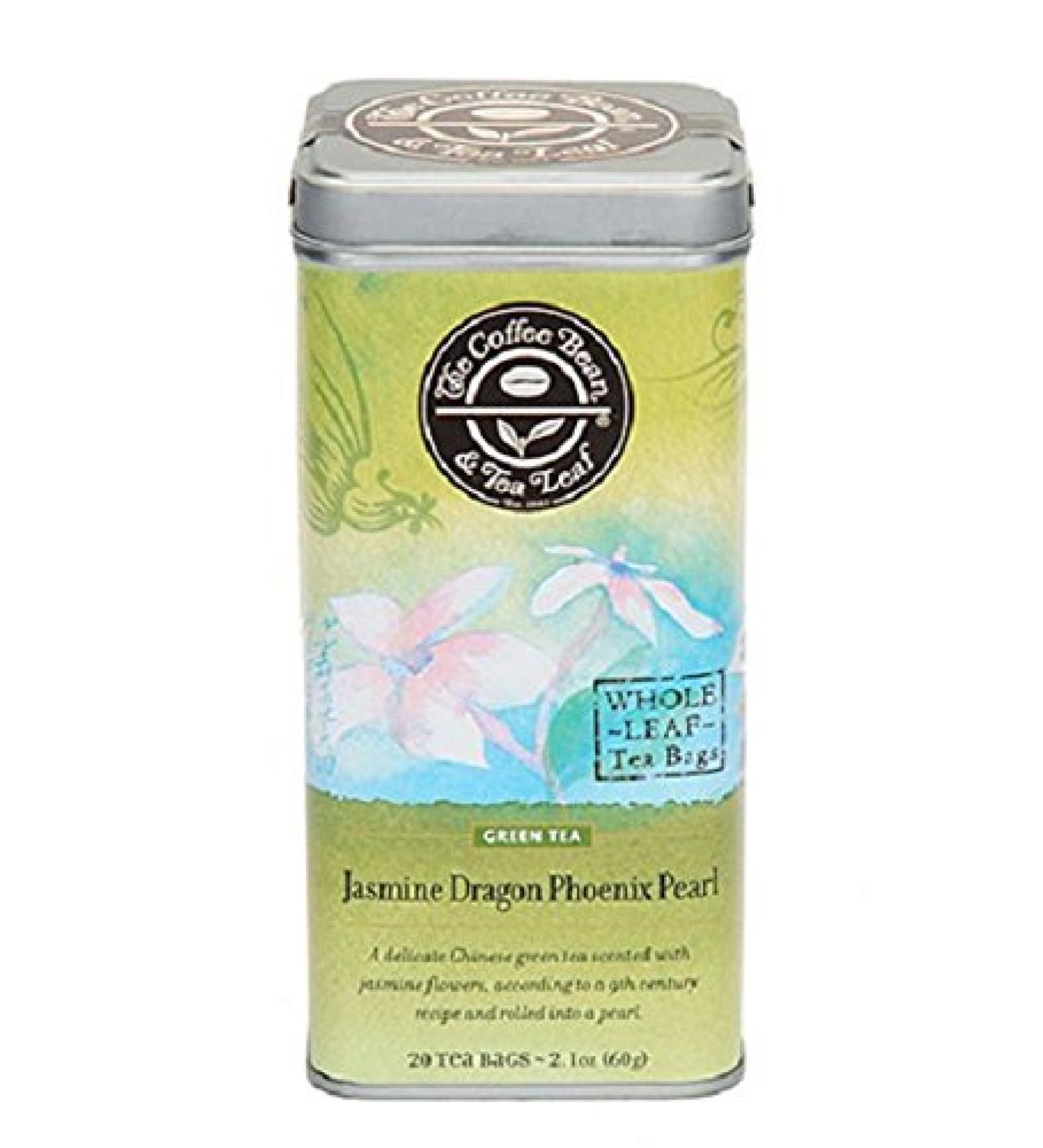 The Coffee Bean & Tea Leaf Jasmine Dragon Phoenix Pearl Tea 20 Count Tin 60g - Buy Online on SooperMarket.com