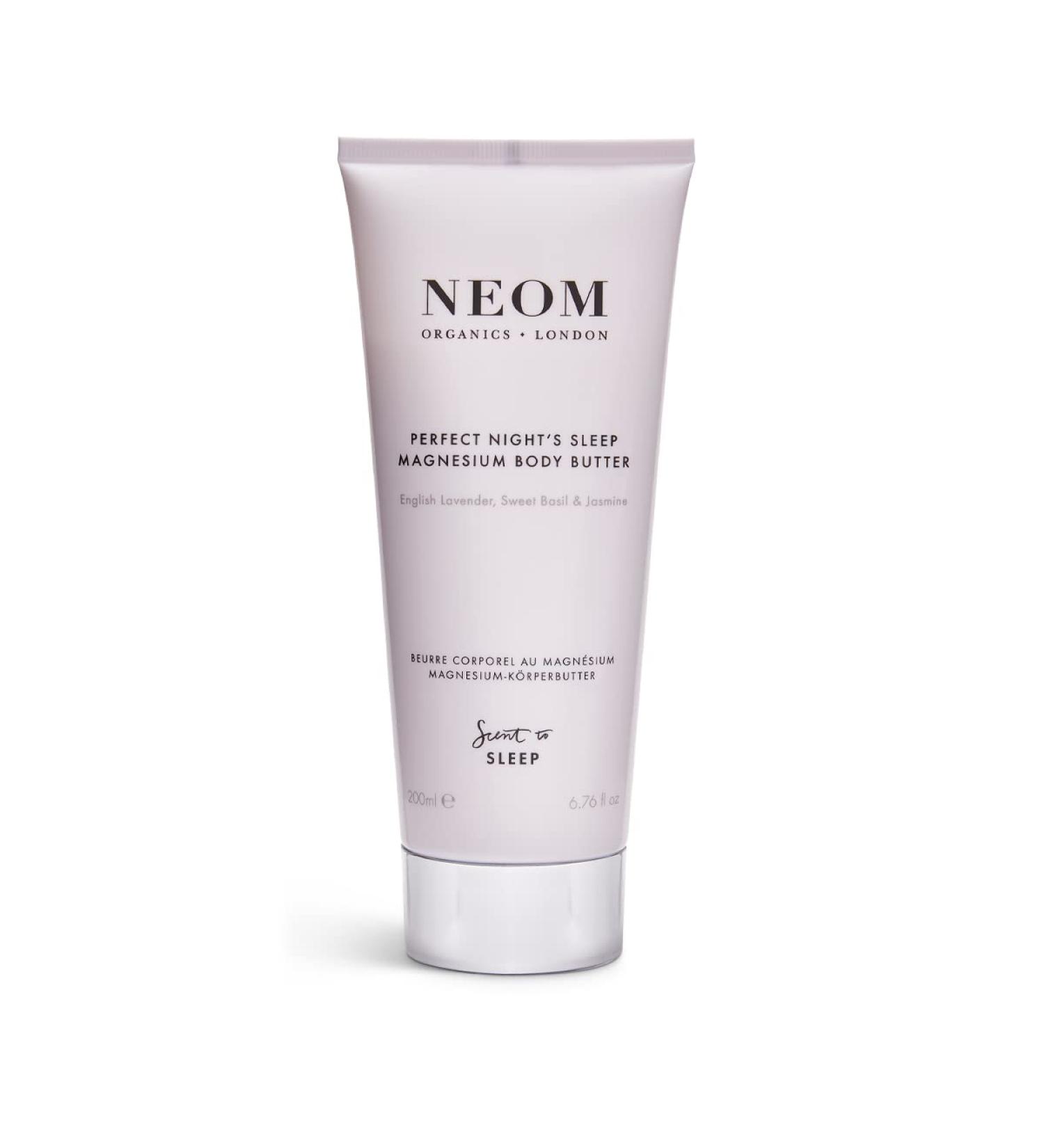 NEOM Magnesium Body Butter 200ml | Lavender & Jasmine | Cream Moisturizer with Essential Oils | Nourish & Soften - Buy Online on SooperMarket.com