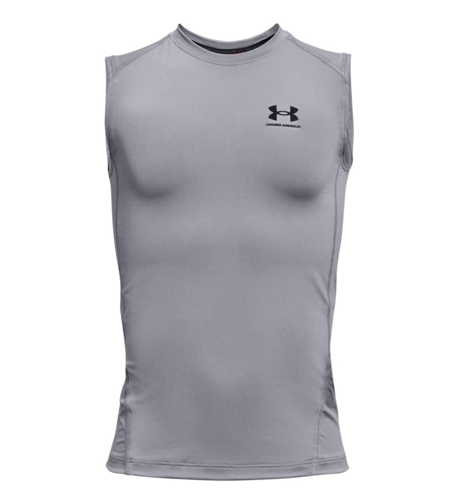 Under Armour Boys' HeatGear Sleeveless T-Shirt - Steel/Black - Medium - Buy Online on SooperMarket.com