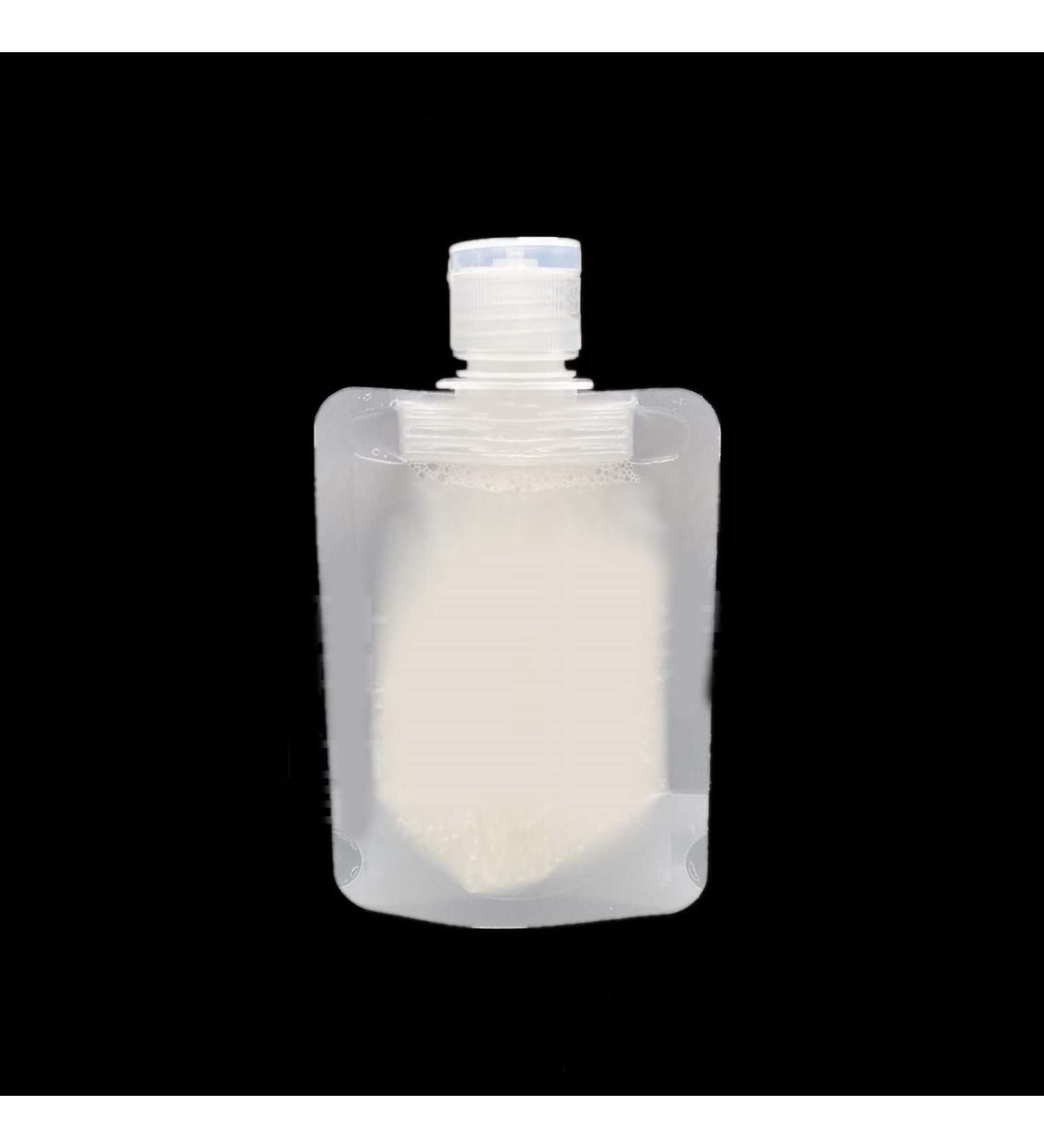 Uadme Cosmetic Squeeze Pouch Refillable Squeeze Pouch for Travel 50ML Empty Cosmetic Lotion Shampoo Spout Container