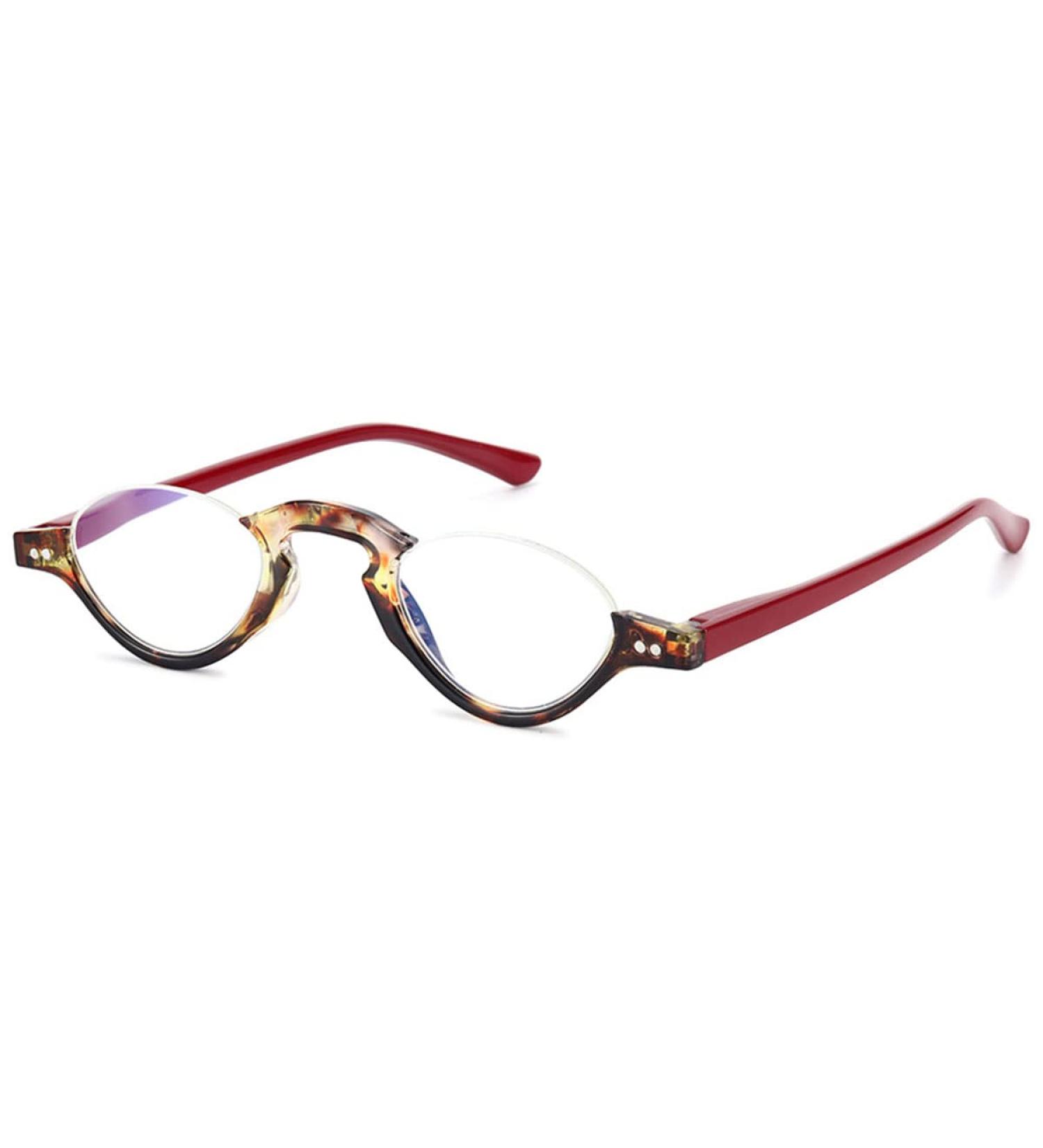Koosufa Anti Blue Light Reading Glasses for Men & Women | Fashion Semicircular Floral Filter | Anti-Fatigue Visual Aid | Strengths 1.0 to 3.5 - Buy Online on SooperMarket.com